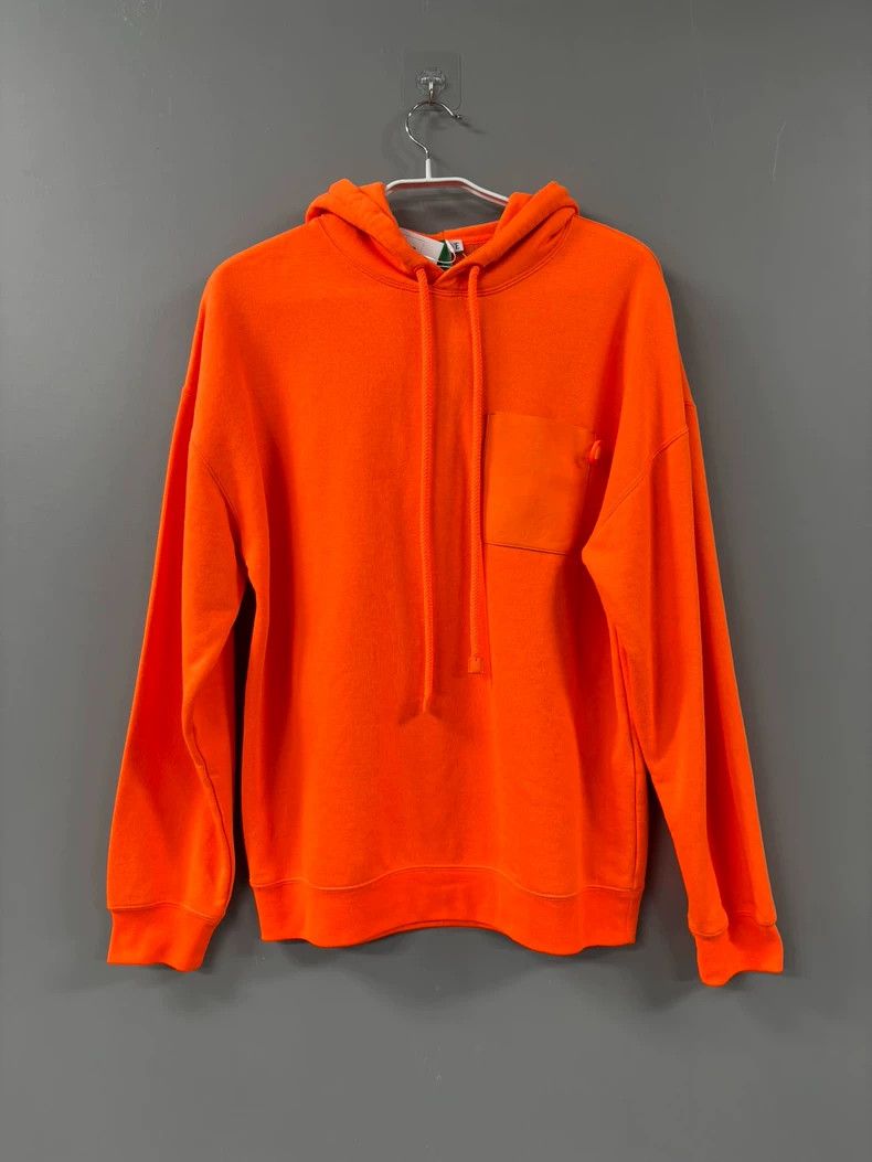 LOEWE Pure color Logo leather patch hoodie