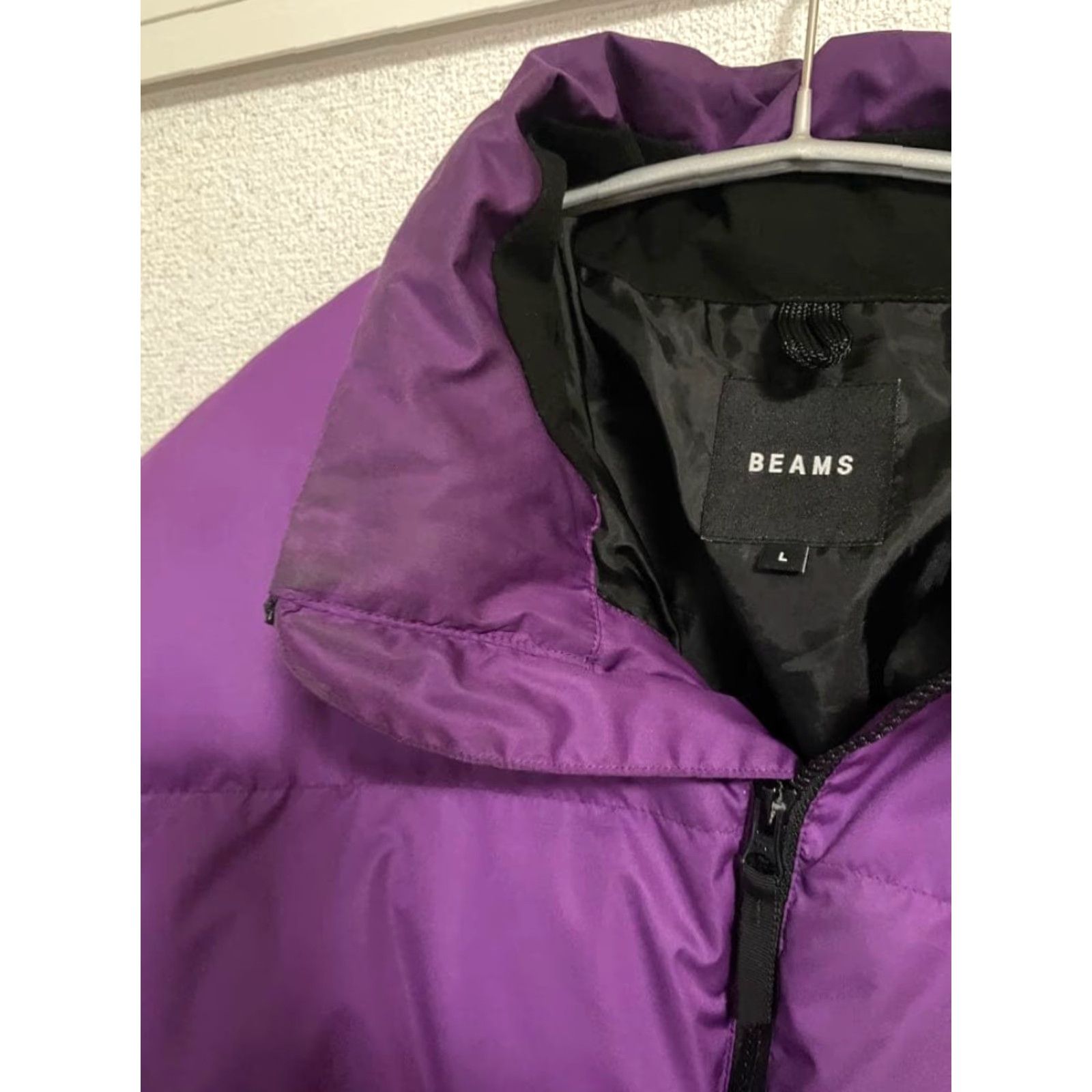 Vintage BEAMS Down Jackets Purple L Men Regular Size Down jacket Purple L Typical Puffer Jacket Fall Winter Men Size US XL / EU 56 / 4 - 2 Thumbnail