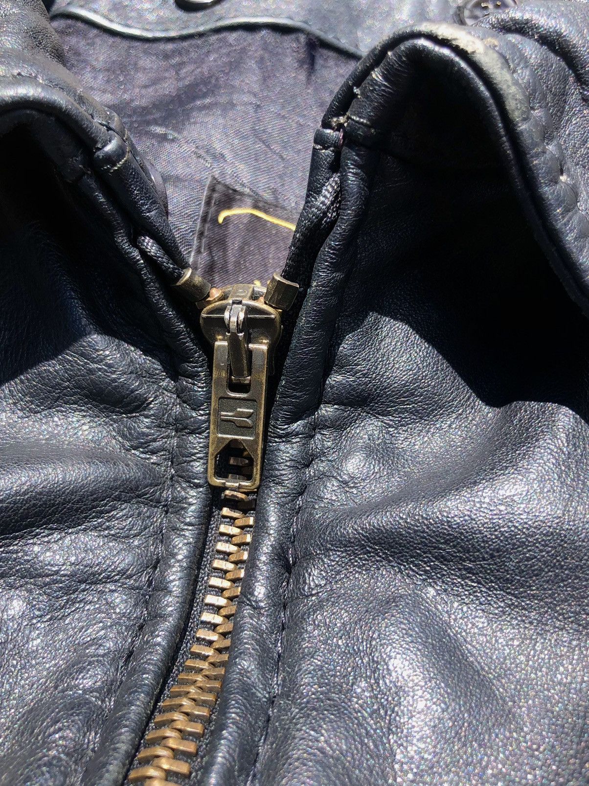 Leather 70~80s French Air Force type Leather Jacket Size US L / EU 52-54 / 3 - 5 Thumbnail