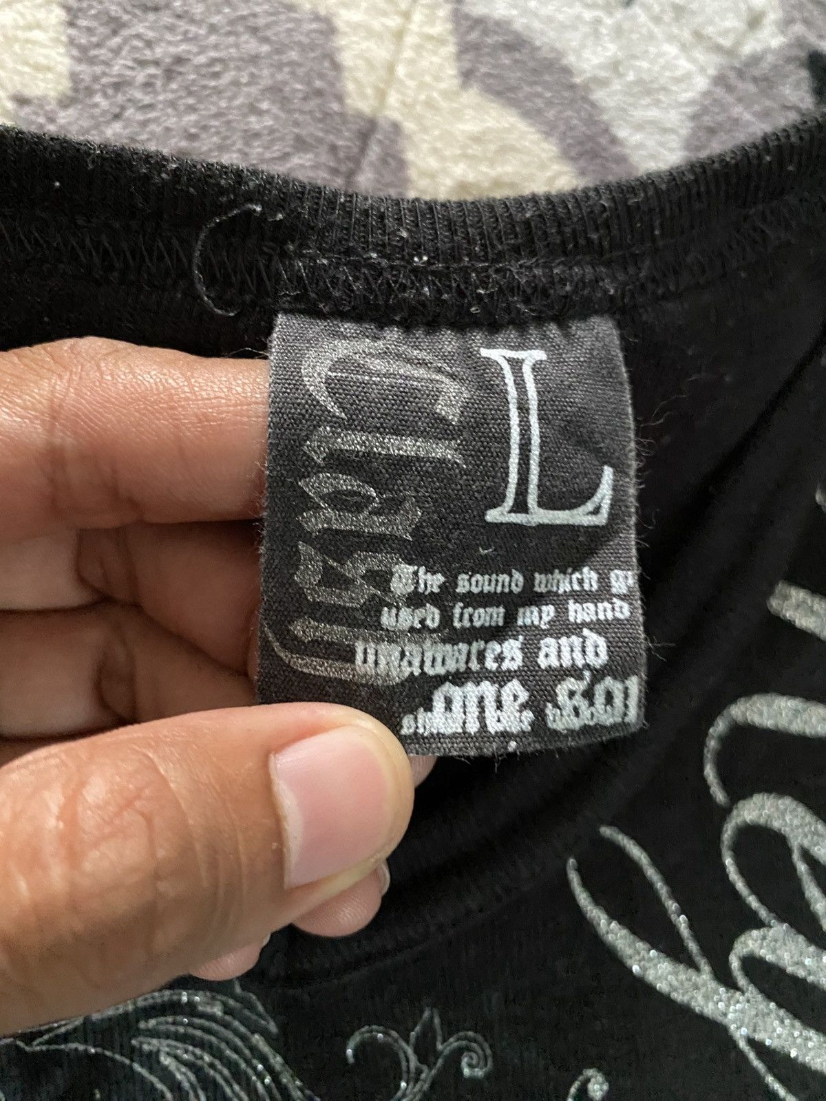 If Six Was Nine × Japanese Brand × Le Grande Bleu (L.G.B.) clash ahead glitter smoke poem tee Size US L / EU 52-54 / 3 - 5 Thumbnail