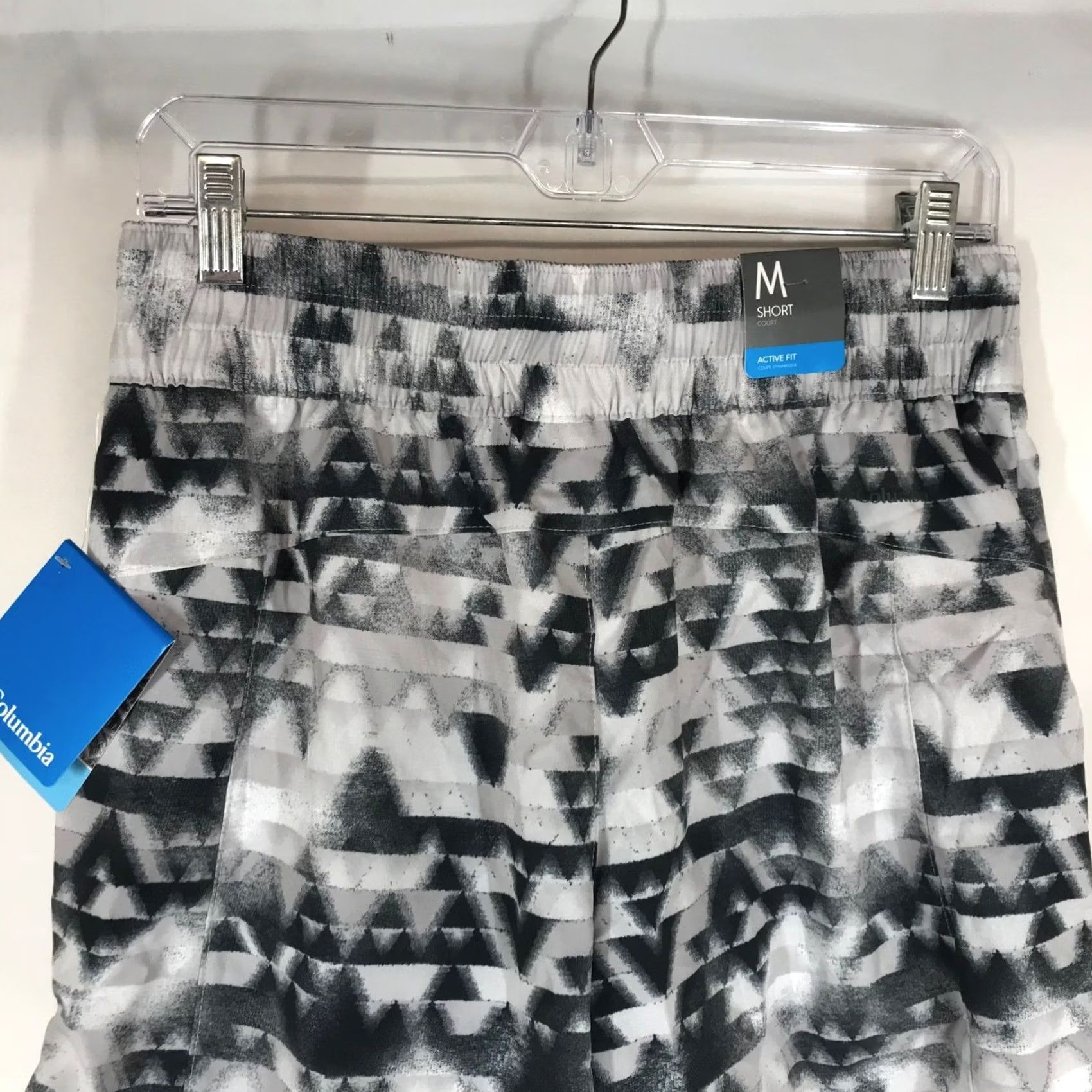 Triangl Columbia Omni-Freeze Active Shorts Black White Geometric Triangle Womens M Elastic Pockets Athletic Fit Geometric Southwest Outdoor Summer Spring Size 32" / US 10 / IT 46 - 7 Thumbnail