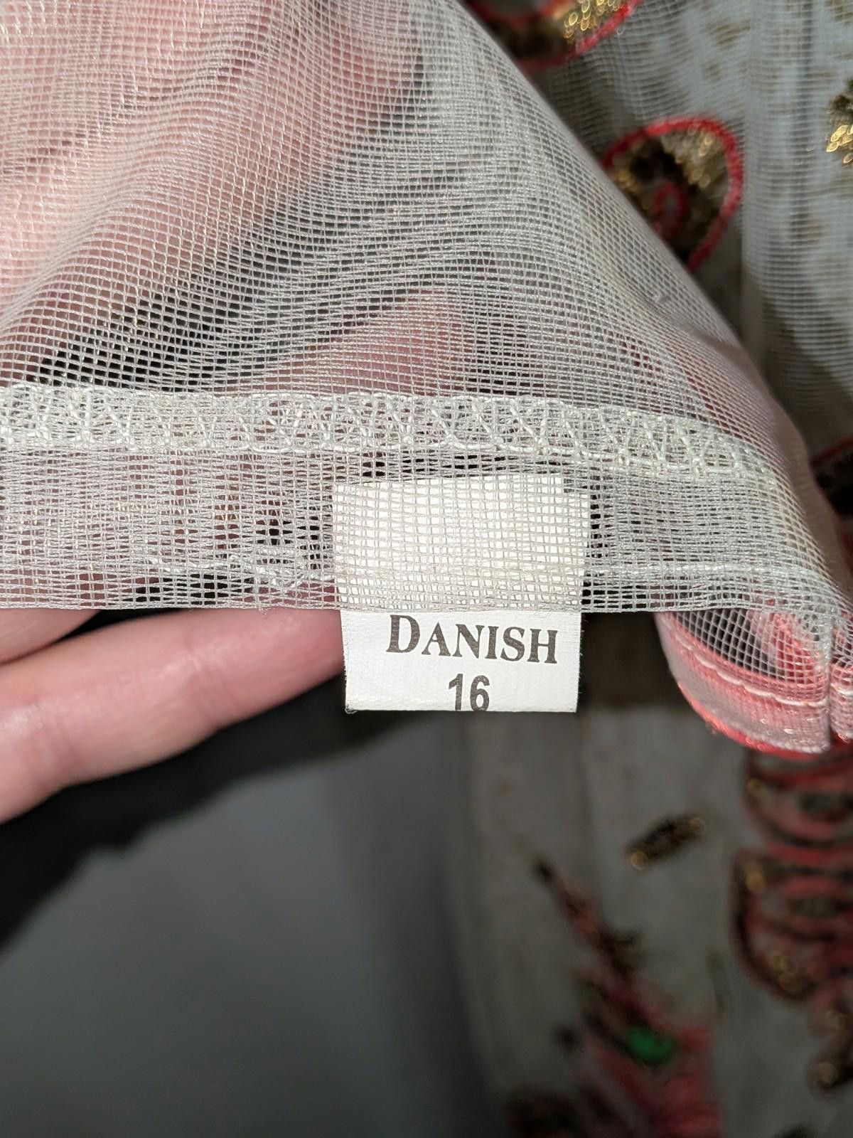 Designer DANISH Girls 16 Embroidered Indian Pakistani Shalwar Kameez Size ONE SIZE - 6 Thumbnail
