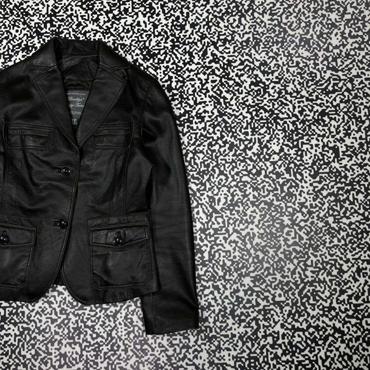 Vintage Vintage Y2K Lamb Leather Jacket Blazer Japanese Retro Style Size S / US 4 / IT 40 - 4 Thumbnail