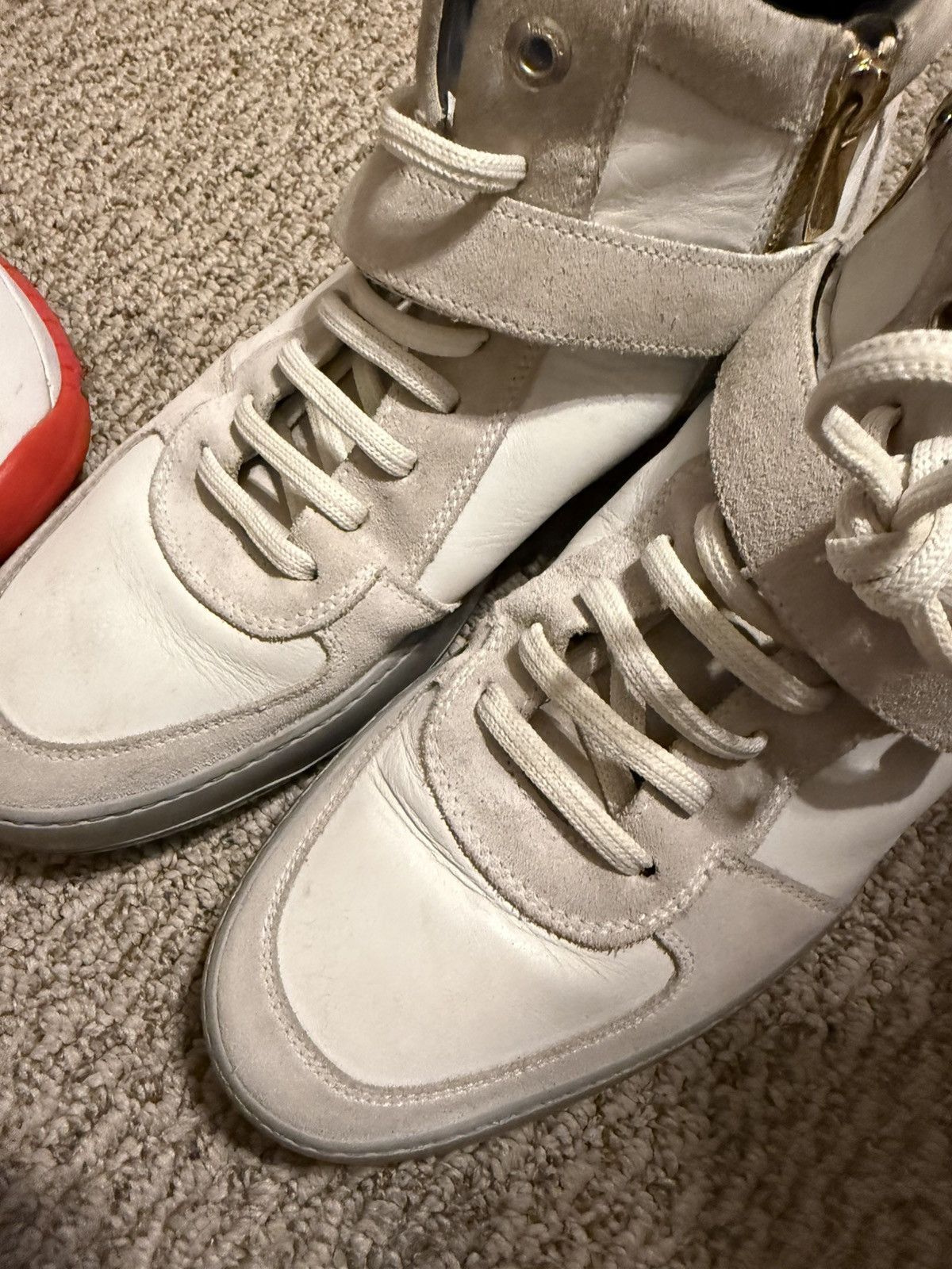 Salvatore Ferragamo Salvatore Ferragamo White/Light Gray Heather Nayon Sneaker Size US 10 / EU 43 - 12 Thumbnail