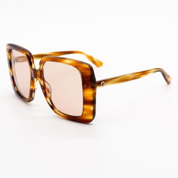 Gucci NEW GUCCI GG1314S 003 SUNGLASSES WOMEN HAVANA BROWN OVERSIZE Size ONE SIZE - 7 Thumbnail