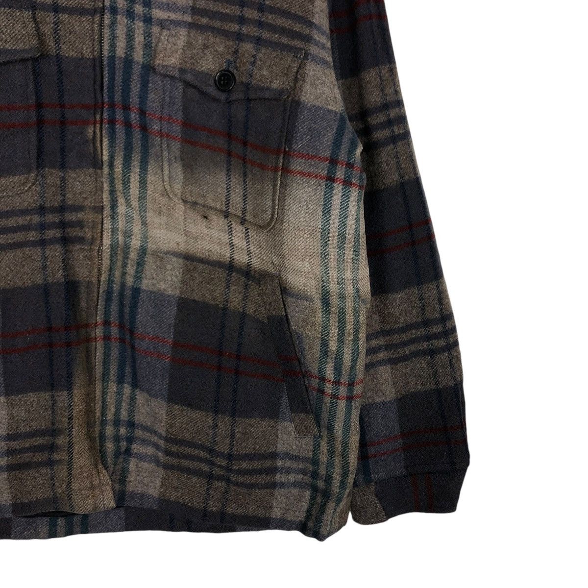 Japanese Brand 🔥VINTAGE FLANNEL WOOL JACKET ZIPPER PARALYSER ISSEY MIYAKE Size US M / EU 48-50 / 2 - 7 Thumbnail