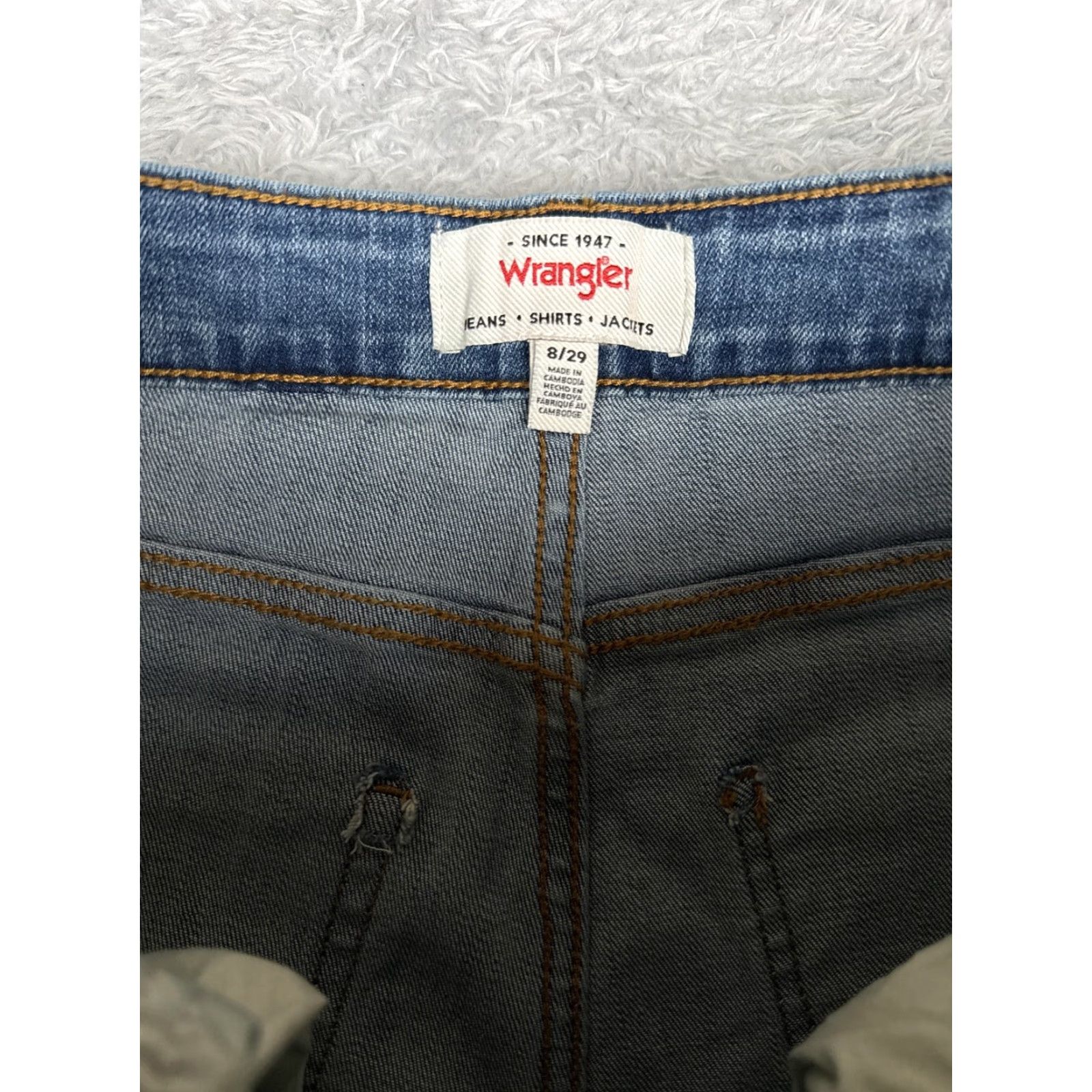 Wrangler Wrangler Jeans Womens 8/29 Blue Mid Rise Straight Leg Bootcut Stretch Denim Jeans Size 30" / US 8 / IT 44 - 6 Thumbnail