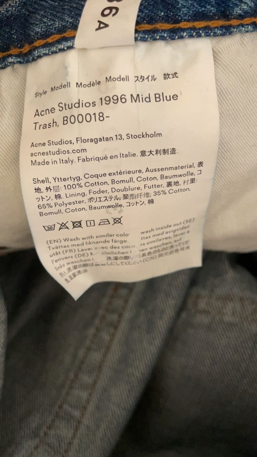 Acne Studios Acne studios 1996 trash blue 31x32 Size US 31 - 6 Thumbnail