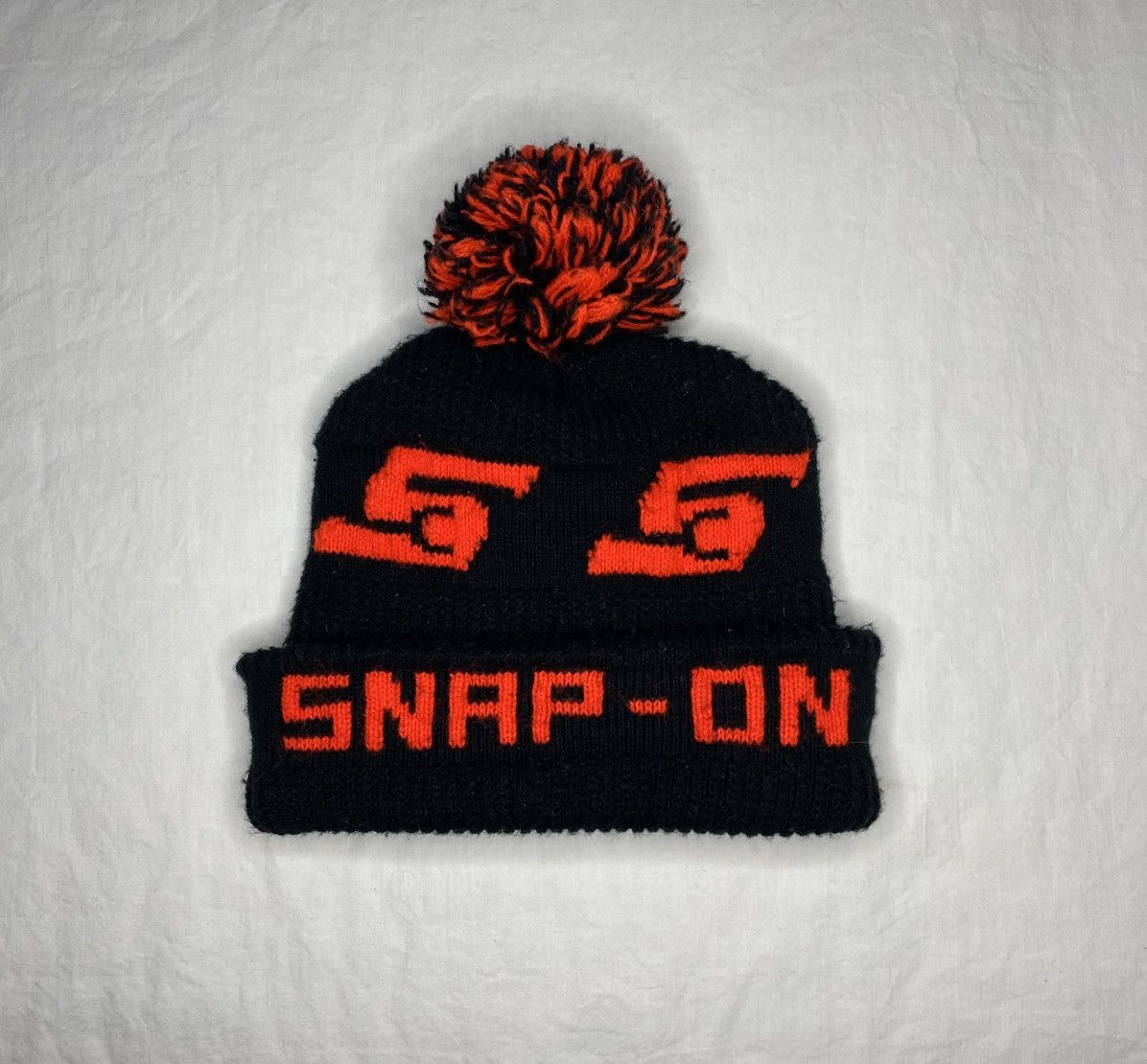 Harley Davidson Snap-On Beanie Knit Cap Adult OSFM Black Red Pom Size ONE SIZE - 1 Thumbnail