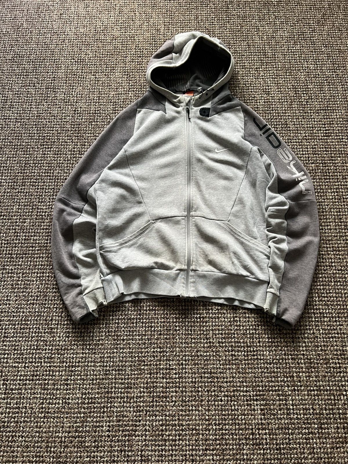 Nike Nike Zip Hoodie Basic Vintage Y2K Oversized Grey Streetwear Size US M / EU 48-50 / 2 - 3 Thumbnail