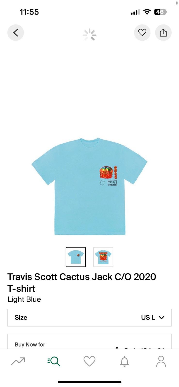 Travis Scott Travis Scott LeBron collab Tee Size US L / EU 52-54 / 3 - 5 Thumbnail