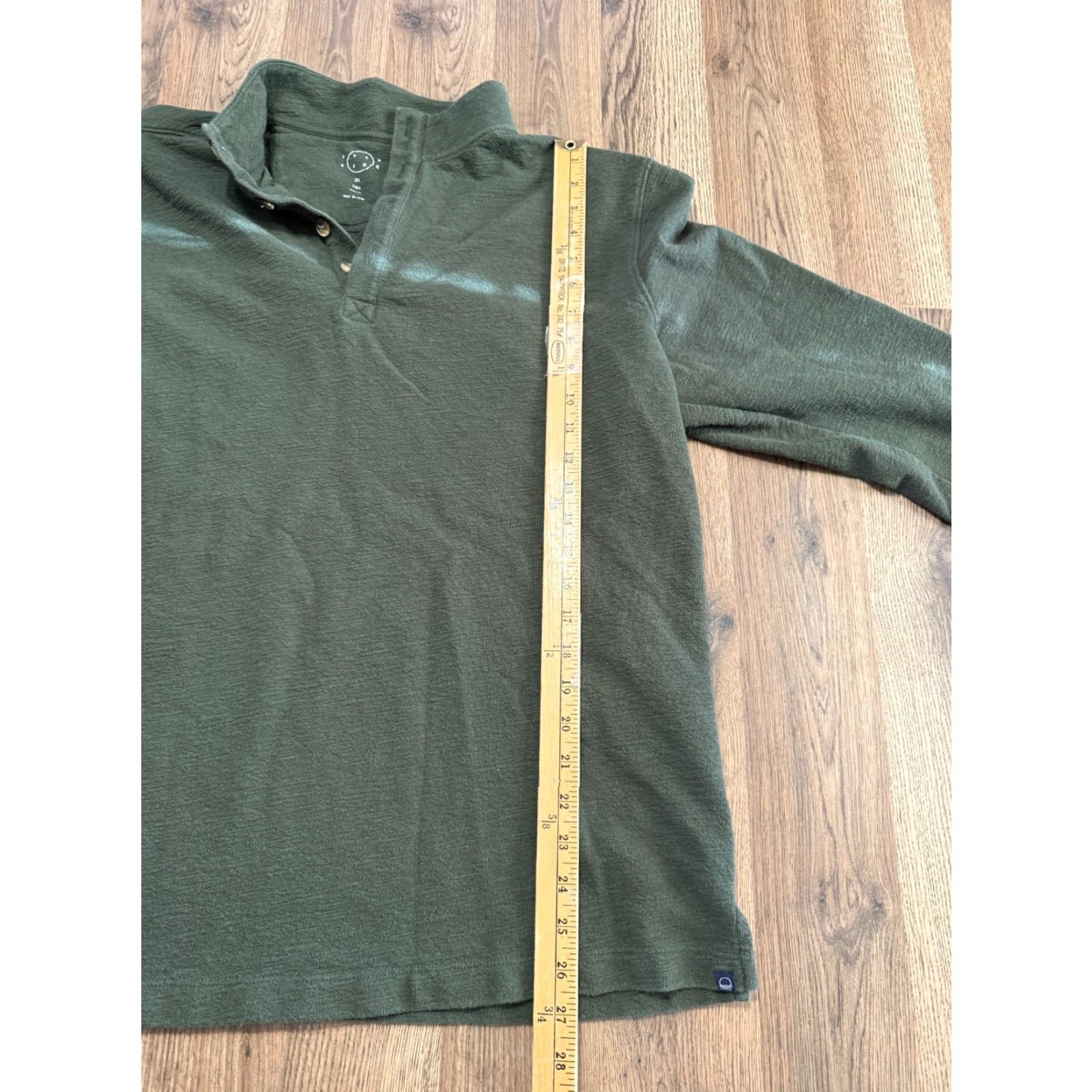 Vintage Even Tide Sweater Men's Size XL Tall Green Mock Neck 1/4 Buttons Pullover Size US XL / EU 56 / 4 - 7 Thumbnail
