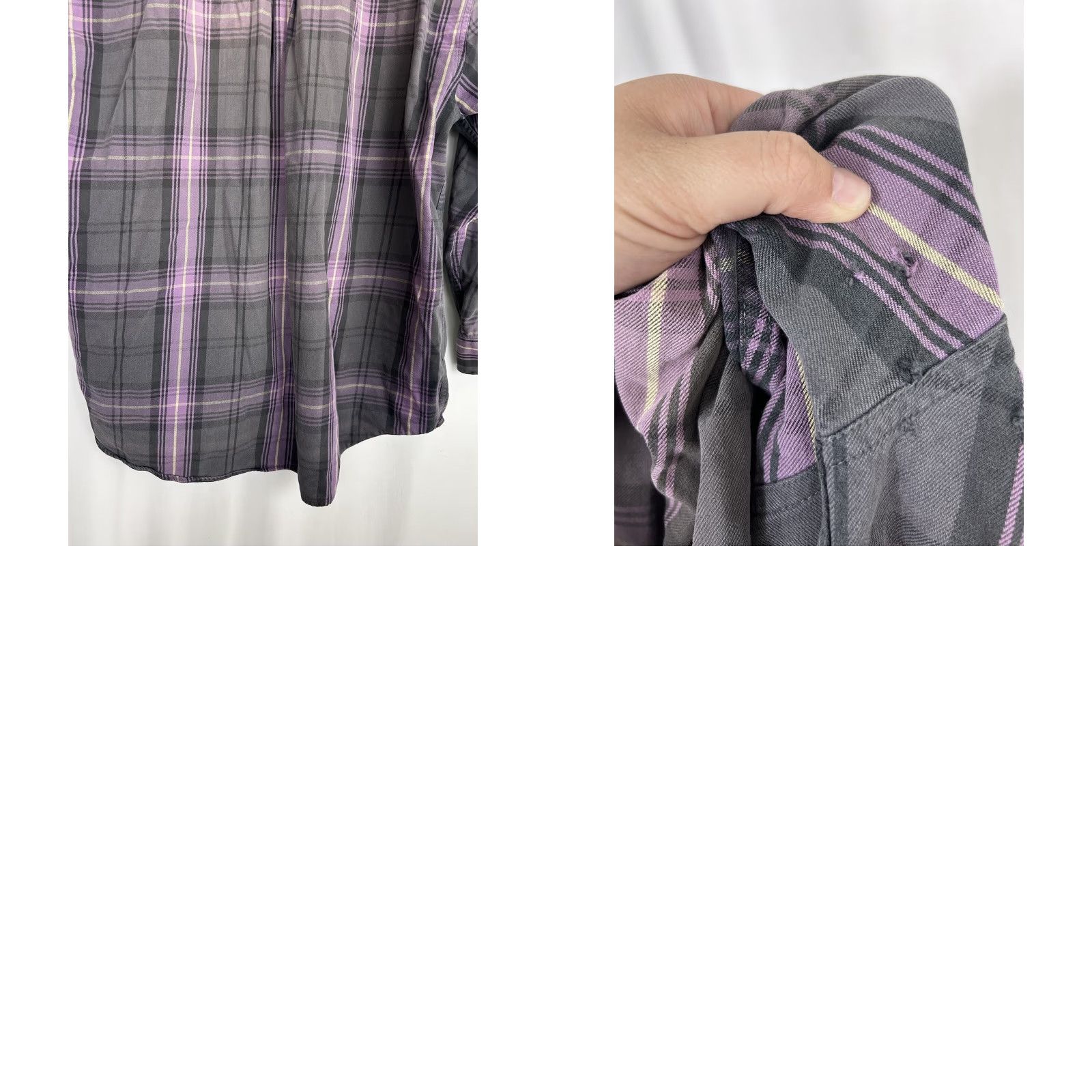 Roper Roper Mens 2XL Long Sleeve Button-Up Shirt Purple Plaid Flannel Size US XXL / EU 58 / 5 - 10 Thumbnail
