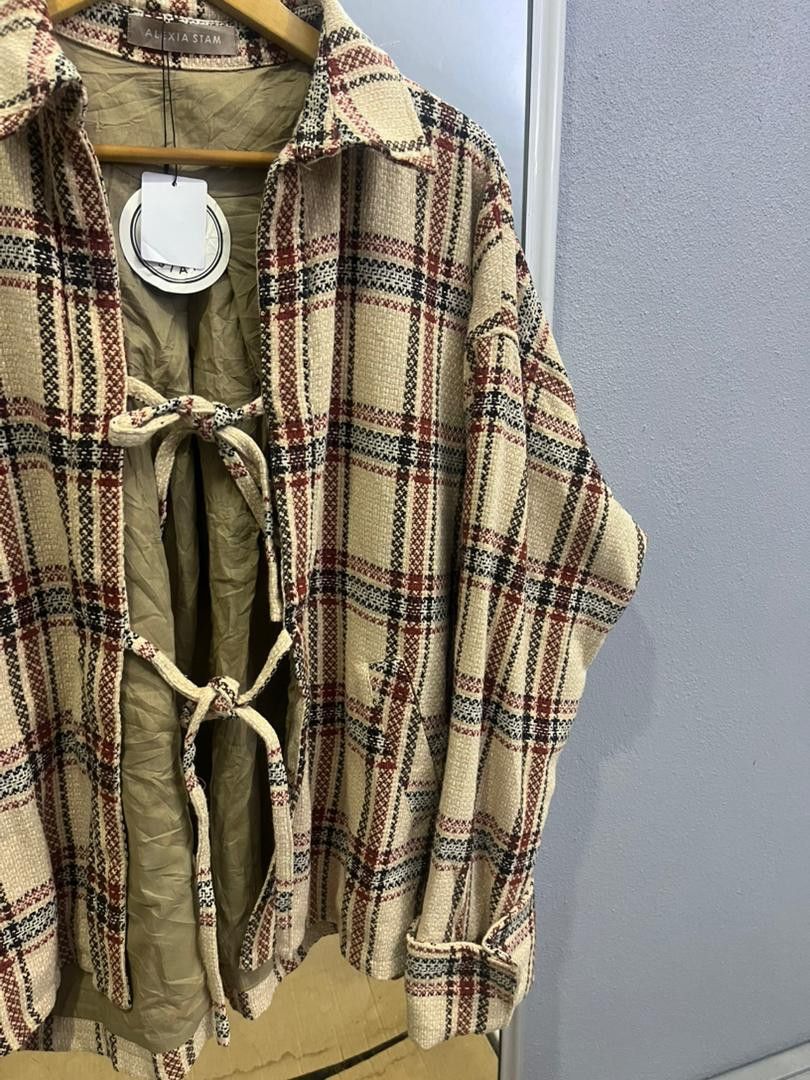 Japanese Brand Alexia Stam Plaid Jacket Deadstock w/ Retail Tag Size US XL / EU 56 / 4 - 4 Thumbnail