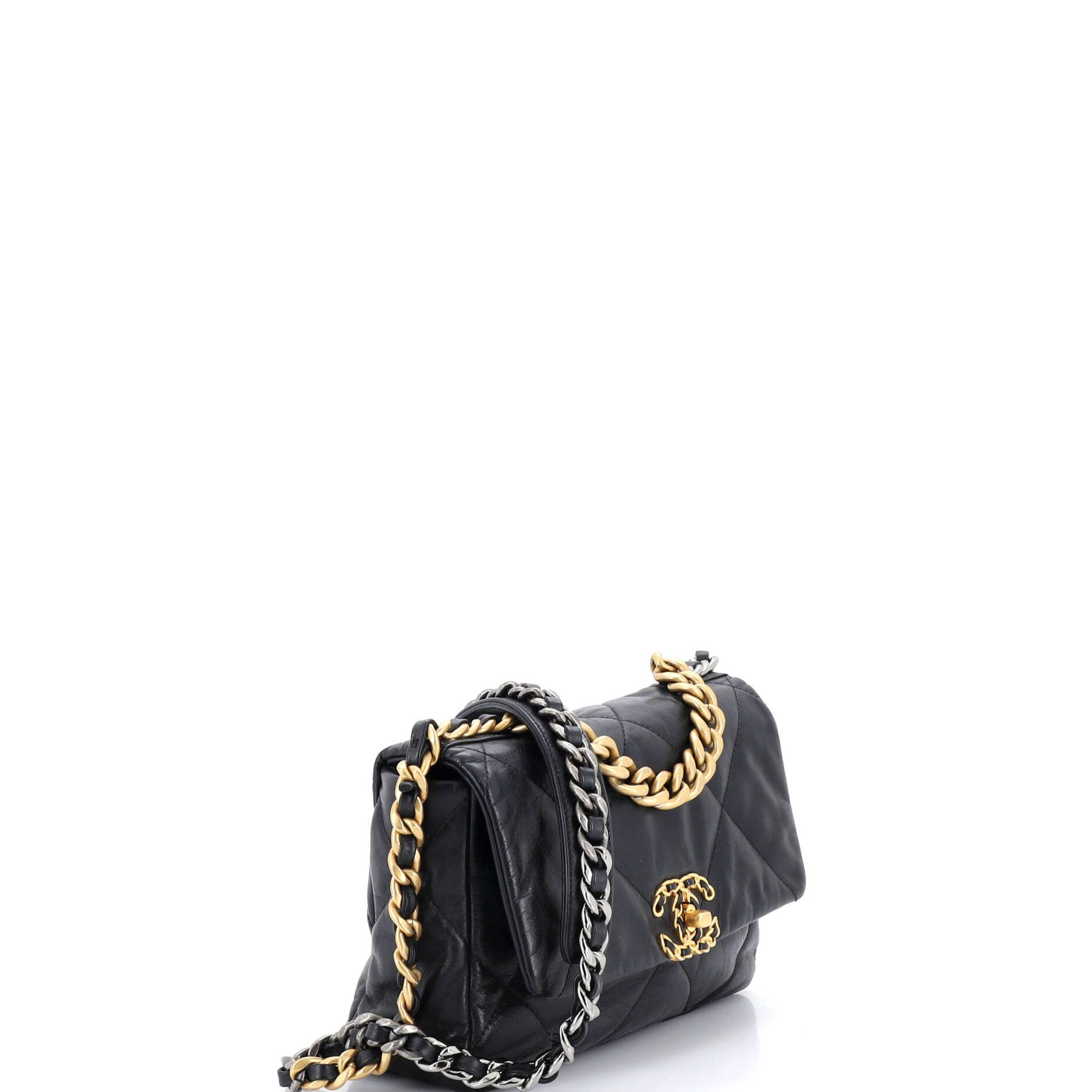 Chanel 19 Flap Bag Quilted Leather Medium Size ONE SIZE - 1 Thumbnail