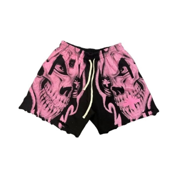 Vertabrae Skull Storm Distressed Shorts Pink Size US 32 / EU 48 - 1 Preview