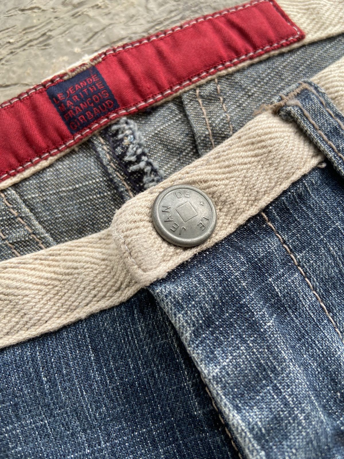 Marithe + Francois Girbaud 2000s Marithe Francois Girbaud - Wrinkled Denim Pants Size US 26 / EU 42 - 7 Thumbnail