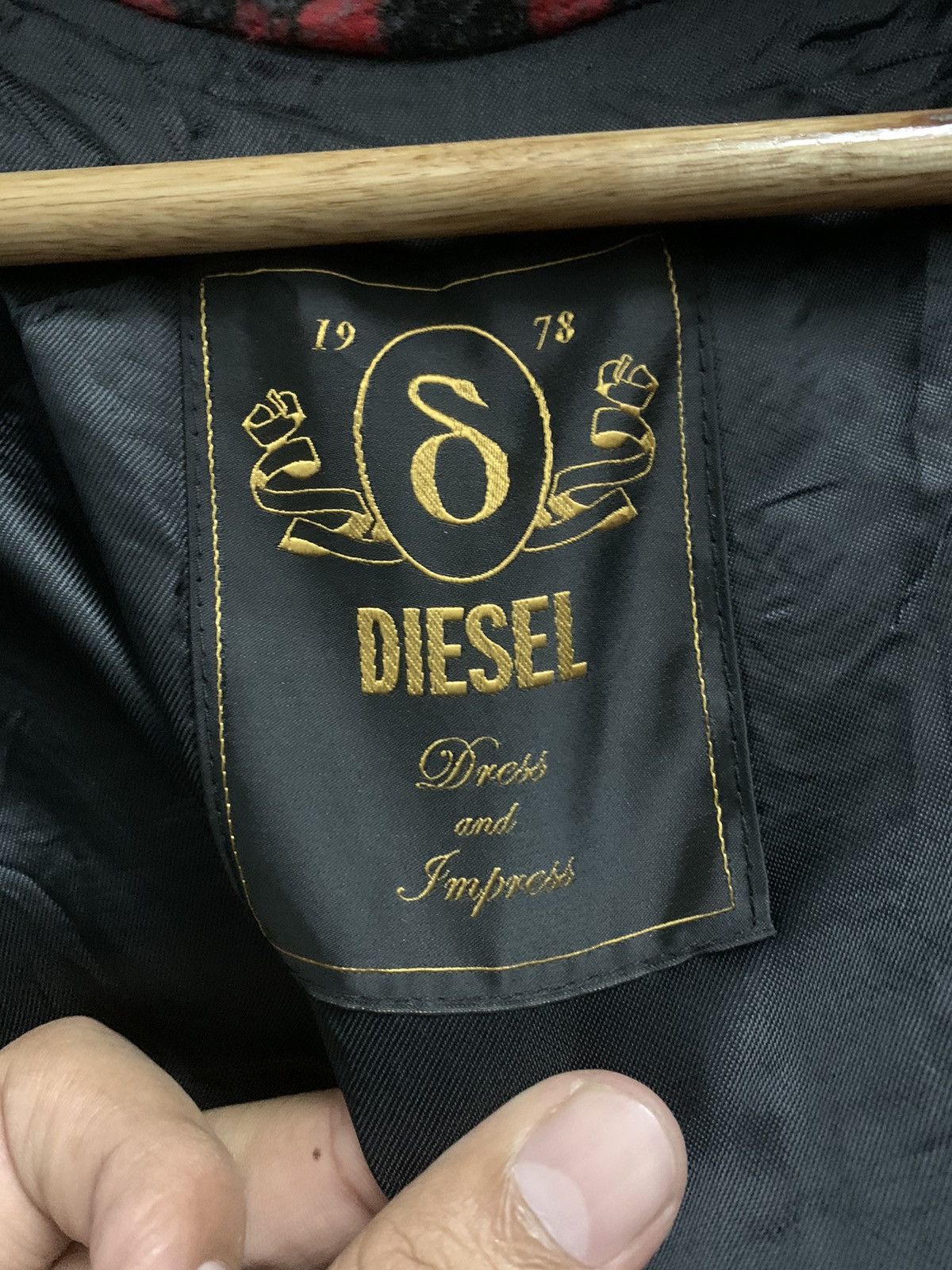 Diesel Diesel Coat Wool Blend Cheetah Contrast Leather Sleeve Size XS / US 0-2 / IT 36-38 - 10 Thumbnail