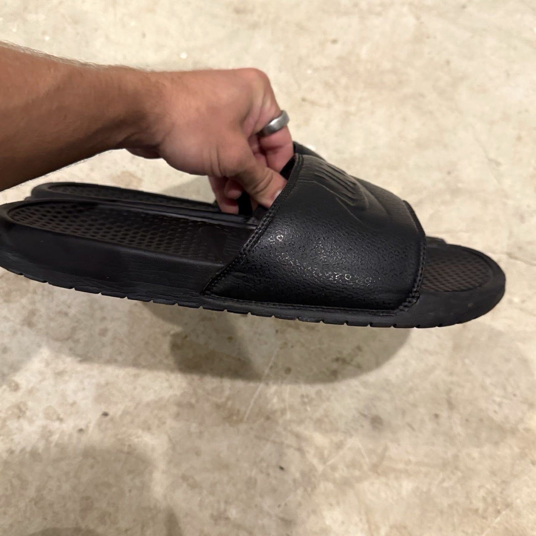 Nike Nike Benassi JDI Slide Mens Sandals 13 Black Slip-On Comfort Size ONE SIZE - 2 Thumbnail