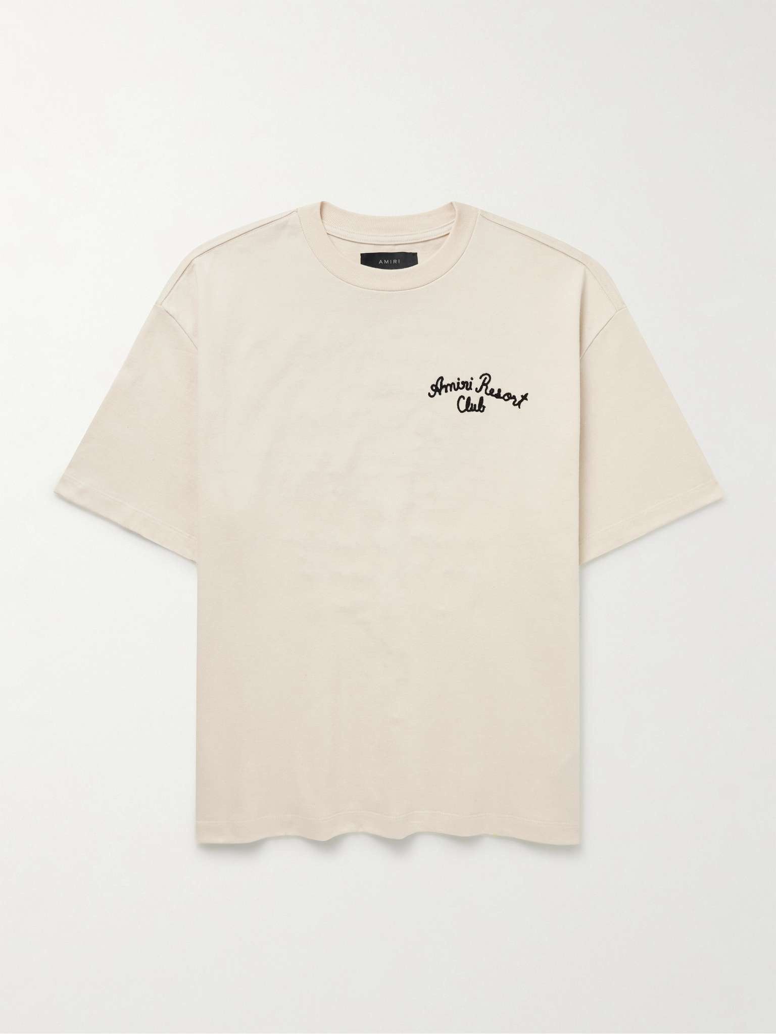 Amiri o1s1wg110625 Spirit Oversized Logo T-Shirt in Ivory Size US L / EU 52-54 / 3 - 1 Thumbnail
