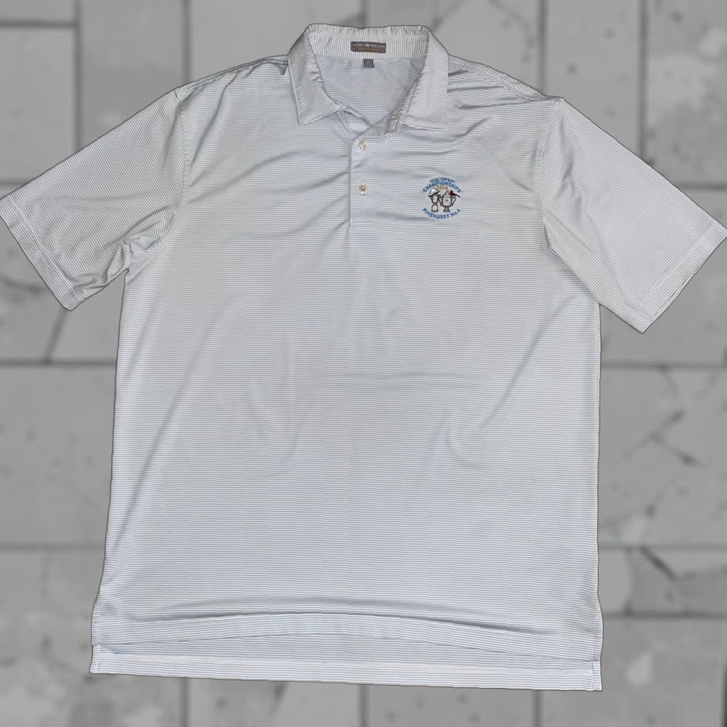 Peter Millar Peter Millar Polo Shirt Striped Blue XL Mens Size XL Size US XL / EU 56 / 4 - 1 Thumbnail