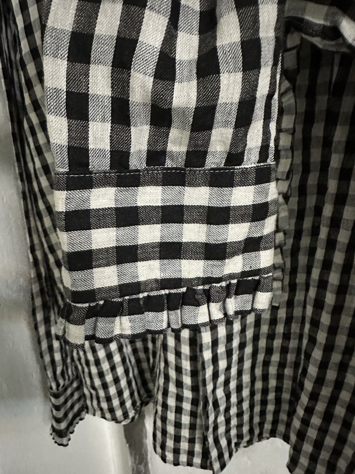 Kapital Kapital Twill Gingham Ruffled Prague Shirt linen Size US L / EU 52-54 / 3 - 4 Thumbnail