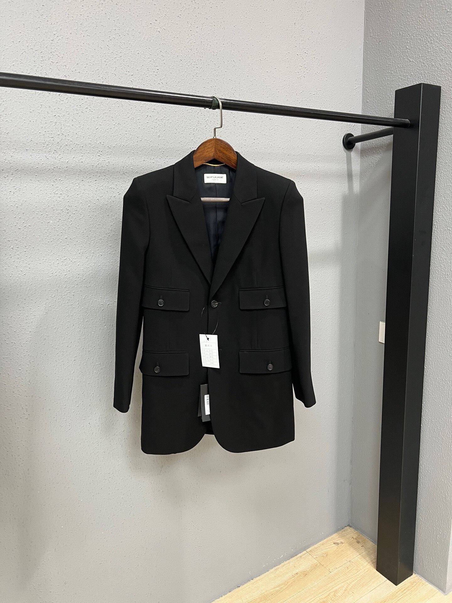 Yves Saint Laurent black double-breasted suit jacket Size US S / EU 44-46 / 1 - 1 Thumbnail