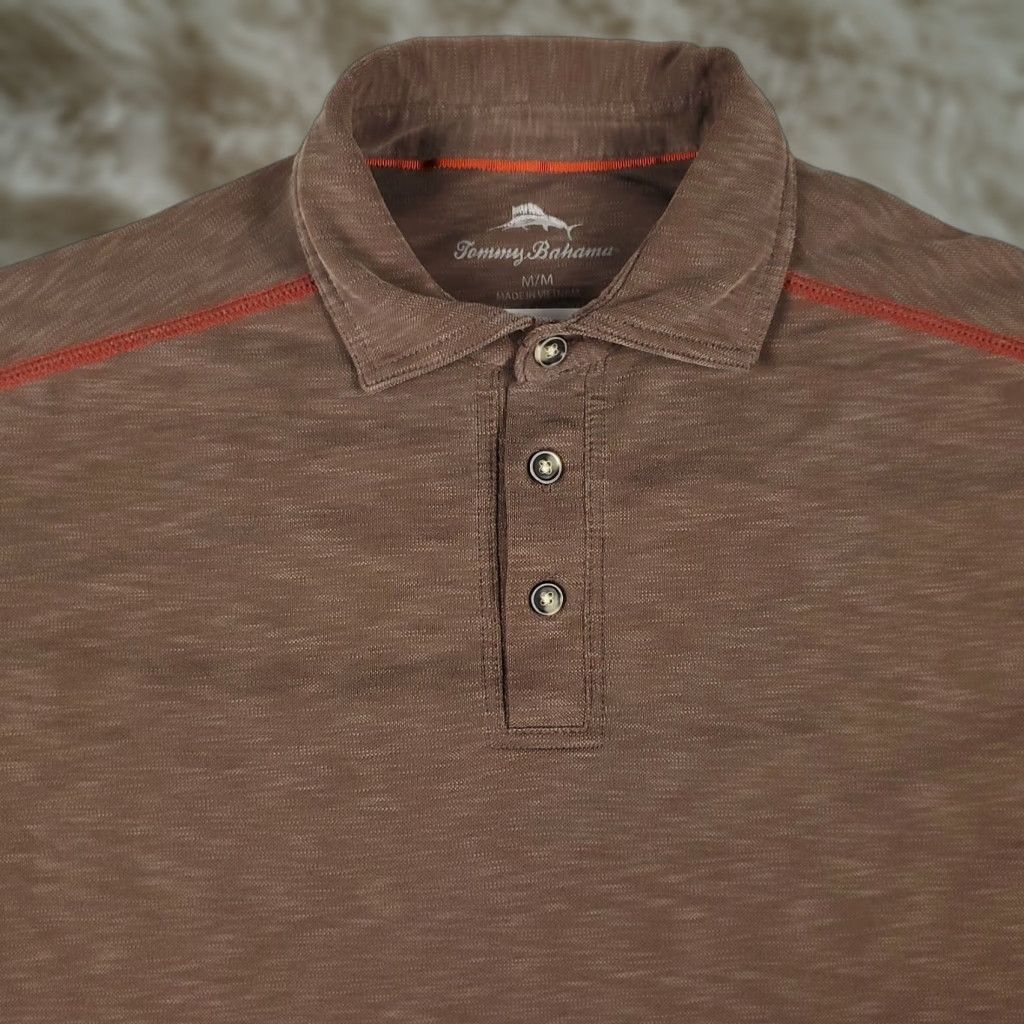 Tommy Bahama VINTAGE Tommy Bahama Polo Shirt Men’s Medium Brown Casual Short Sleeve Sports Size US M / EU 48-50 / 2 - 1 Thumbnail