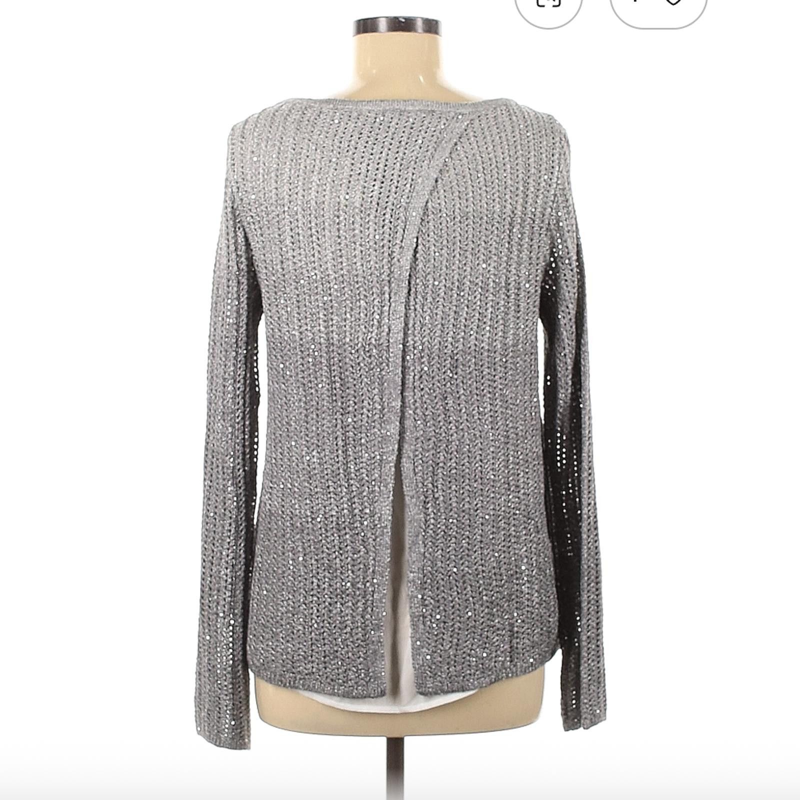 Other White House Black Market Gray Pullover Sweater Size M Size M / US 6-8 / IT 42-44 - 2 Thumbnail