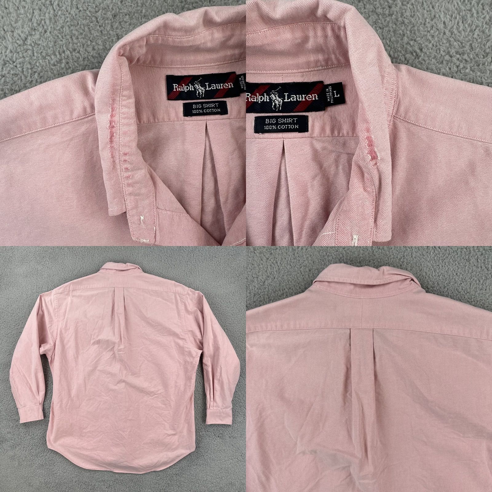 Polo Ralph Lauren Polo Ralph Lauren Shirt Button-Up Long Sleeve Pink L Men’s Casual Preppy Pocket Embroidered Knit Cotton Shirt Size US L / EU 52-54 / 3 - 10 Thumbnail