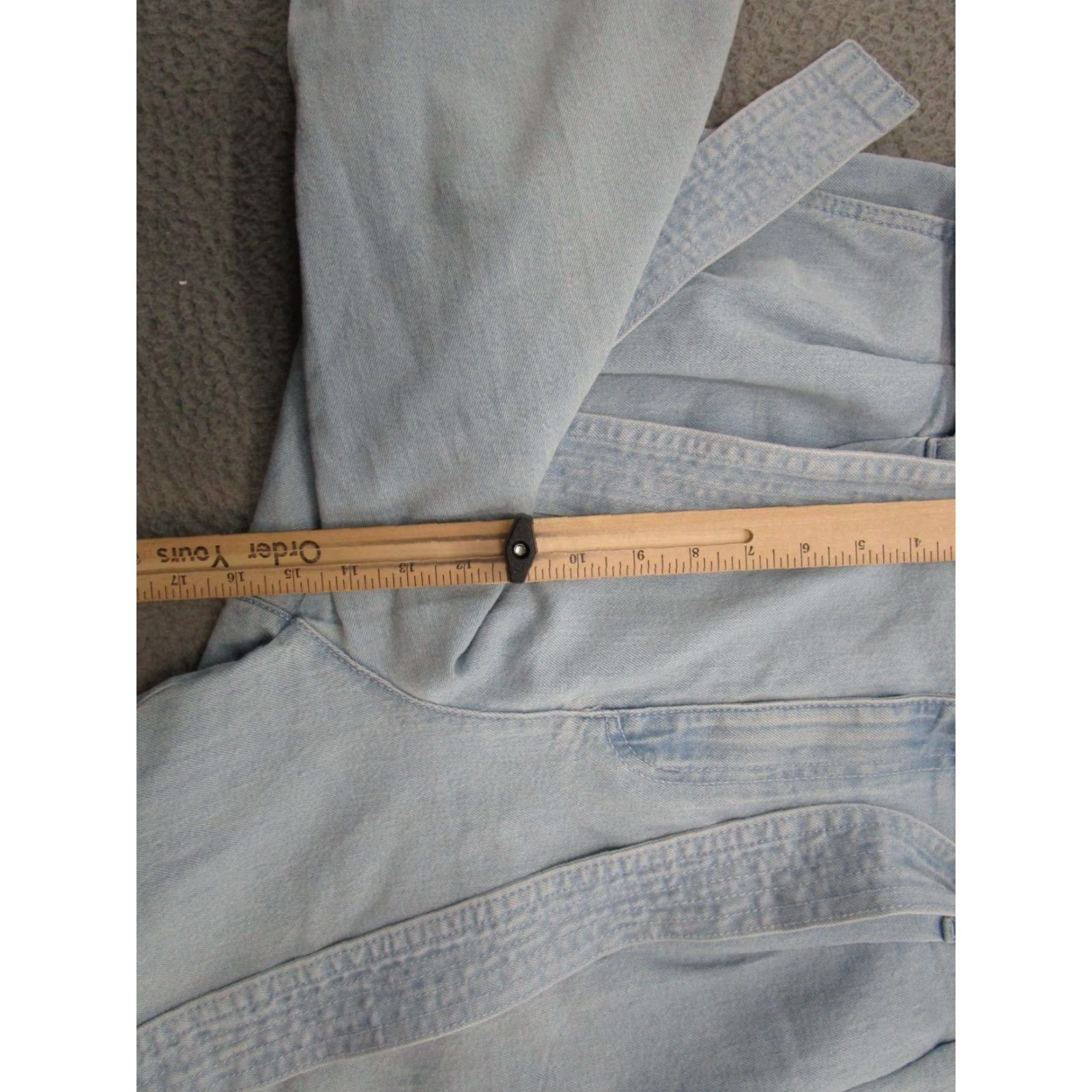 Vintage A New Day Jeans Women's Plus Size 18 Light Wash Belted Denim Straight Pants Size 40" / US 18 - 6 Thumbnail