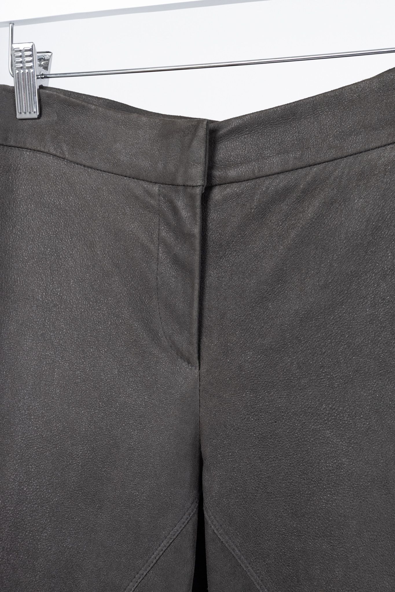 Brunello Cucinelli Brunello Cucinelli Grey Leather Panelled Skinny Pants Size 28" / US 6 / IT 42 - 6 Thumbnail