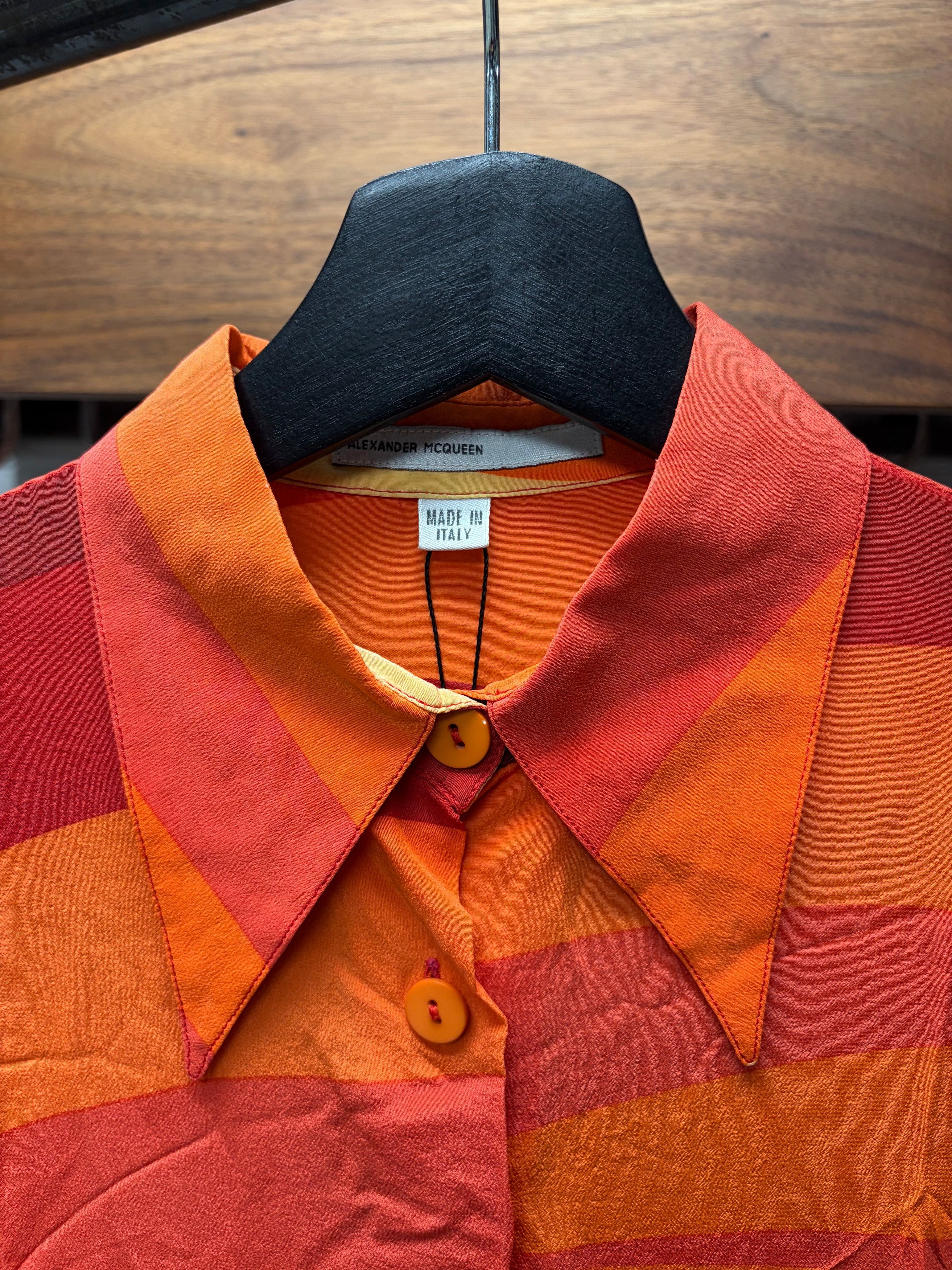 Alexander McQueen SS1996 Alexander McQueen ‘Flames’ Silk Shirt Size US S / EU 44-46 / 1 - 2 Thumbnail