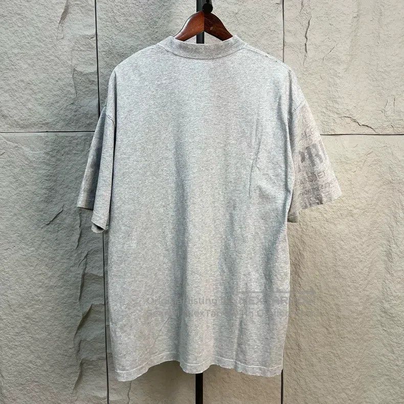 Balenciaga Balenciaga Gray Print letter logo short-sleeve T-shirt Size US M / EU 48-50 / 2 - 2 Thumbnail