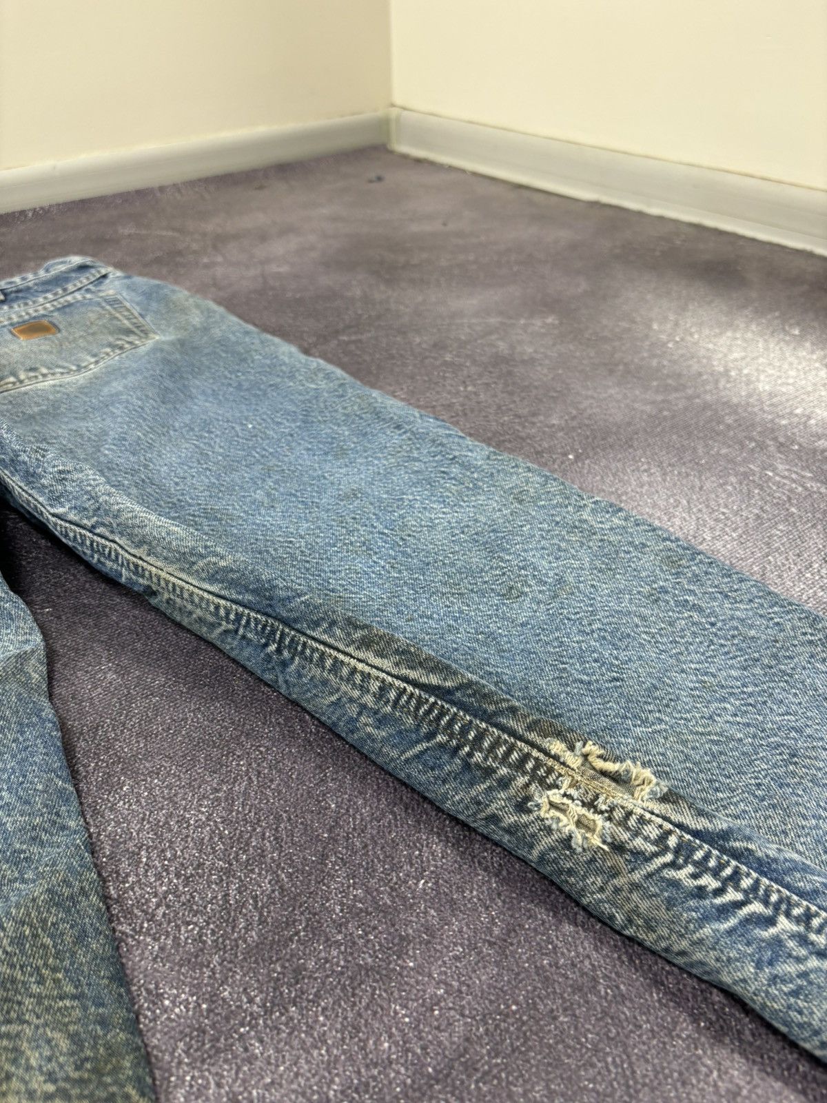 Carhartt Vintage Carhartt Insulated Blue Denim Work Hype Baggy Jeans Size US 36 / EU 52 - 5 Thumbnail