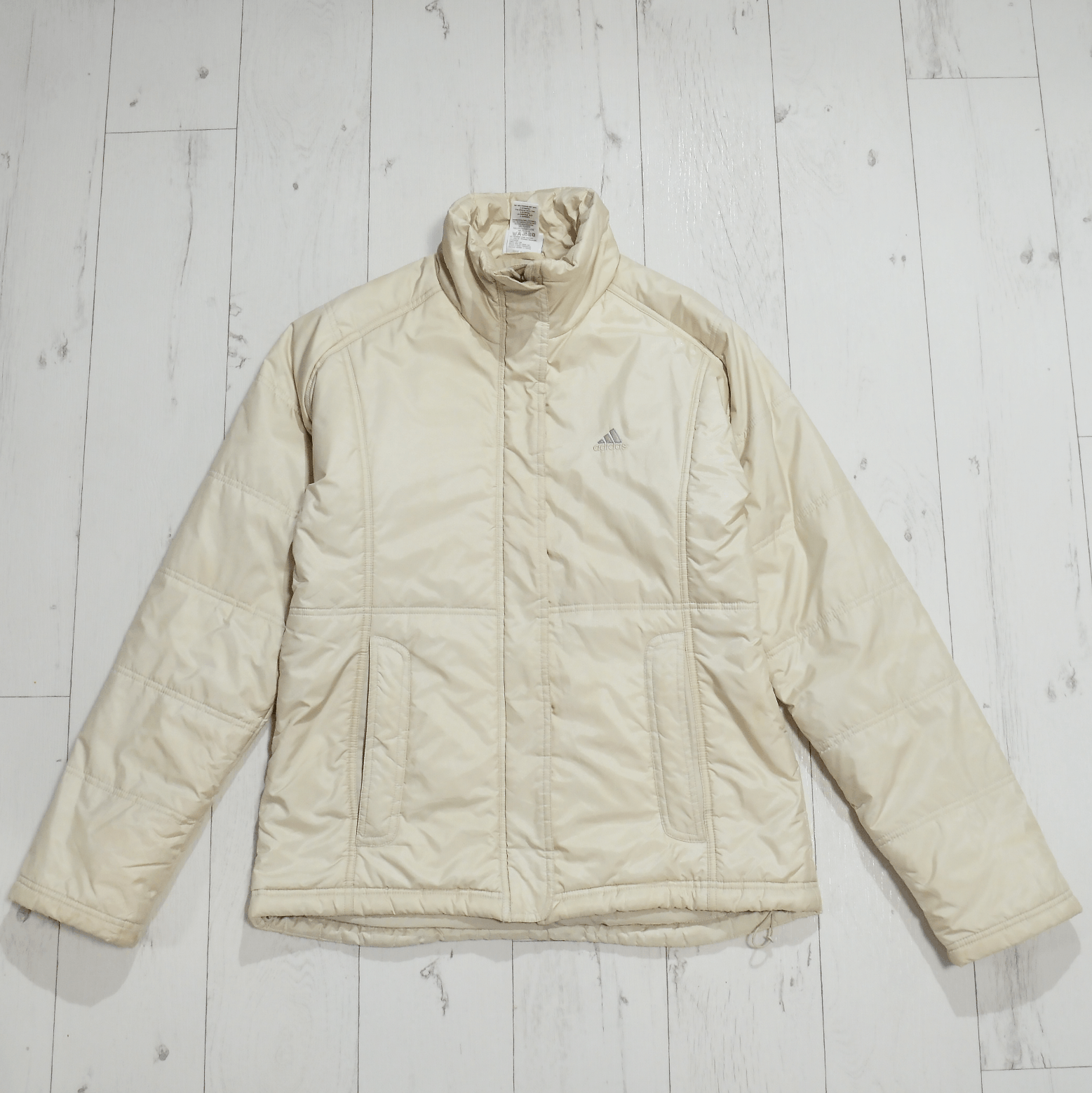 Adidas × Vintage Vintage Adidas Jacket size UK 12 USA M Puffer Ivory AQ2002 Size M / US 6-8 / IT 42-44 - 1 Thumbnail