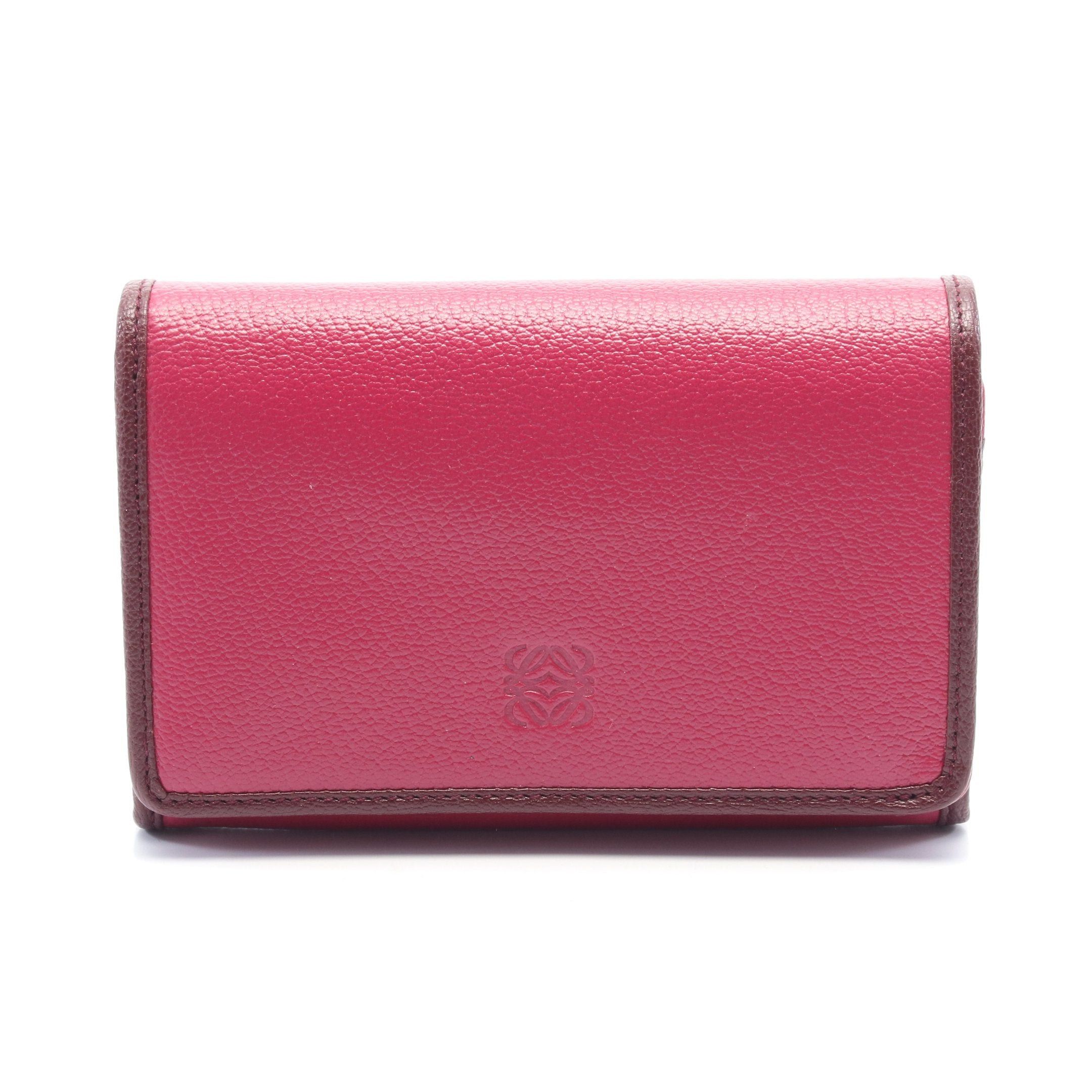 ヘアアクセサリー Loewe Anagram Puffer red card holder Puffer Anagram trifold wallet in shiny nappa calfskin Black