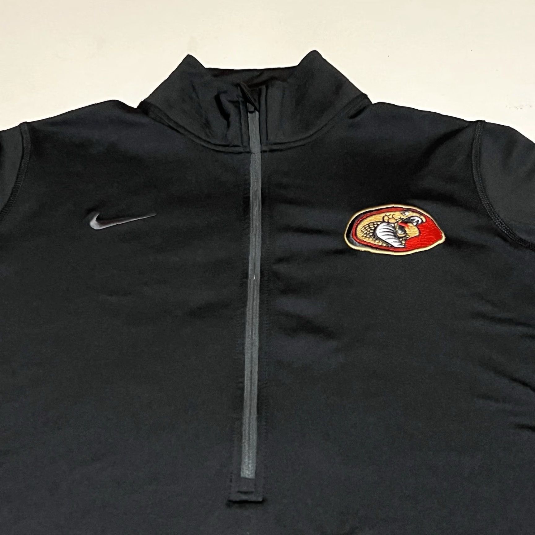 Nike Nike Pullover Dri-FIT Womens XL Black 1/2 Zip Running Top Cobra Patch Size XL / US 12-14 / IT 48-50 - 2 Thumbnail