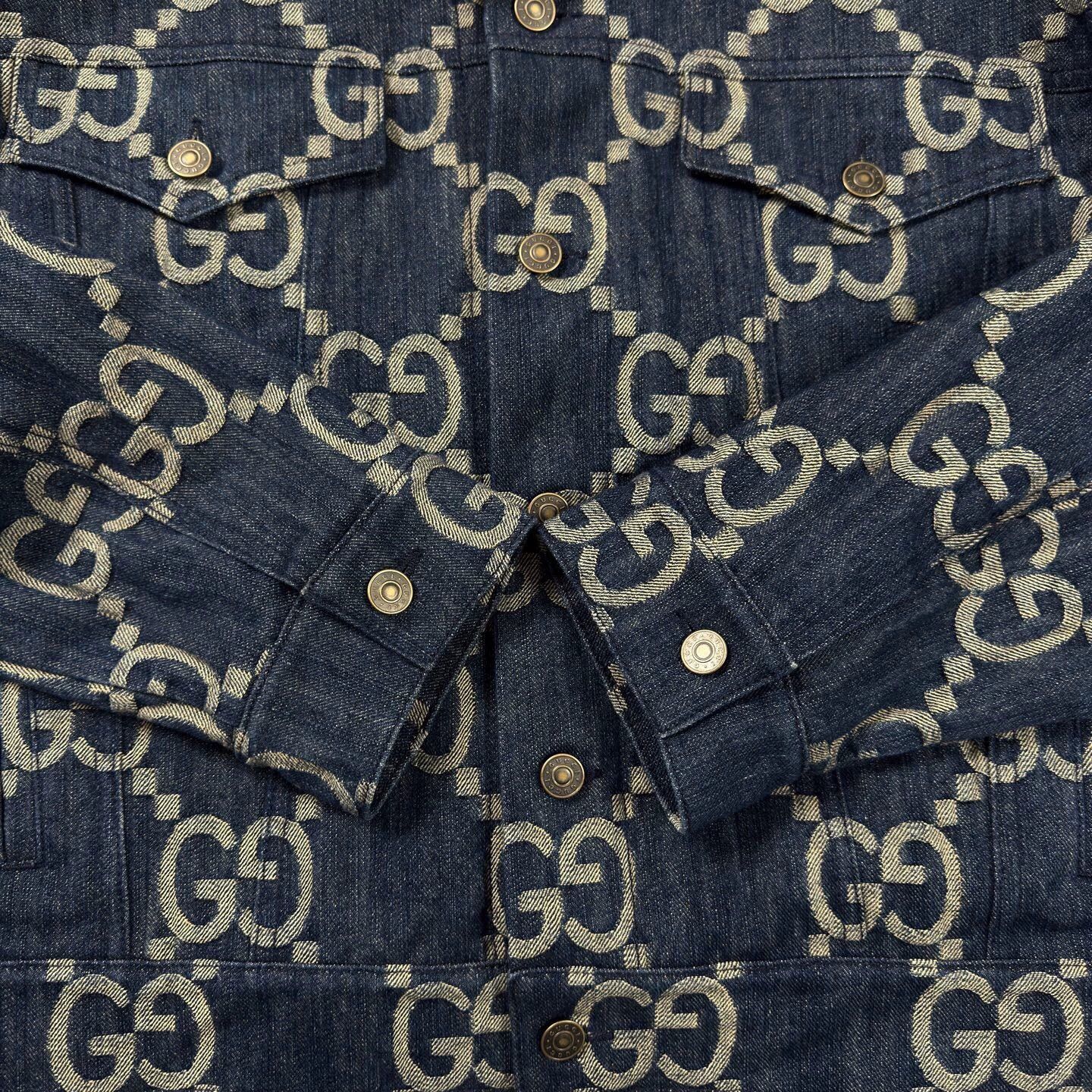 Gucci Gucci blue all-over print denim jacket Size US M / EU 48-50 / 2 - 3 Thumbnail