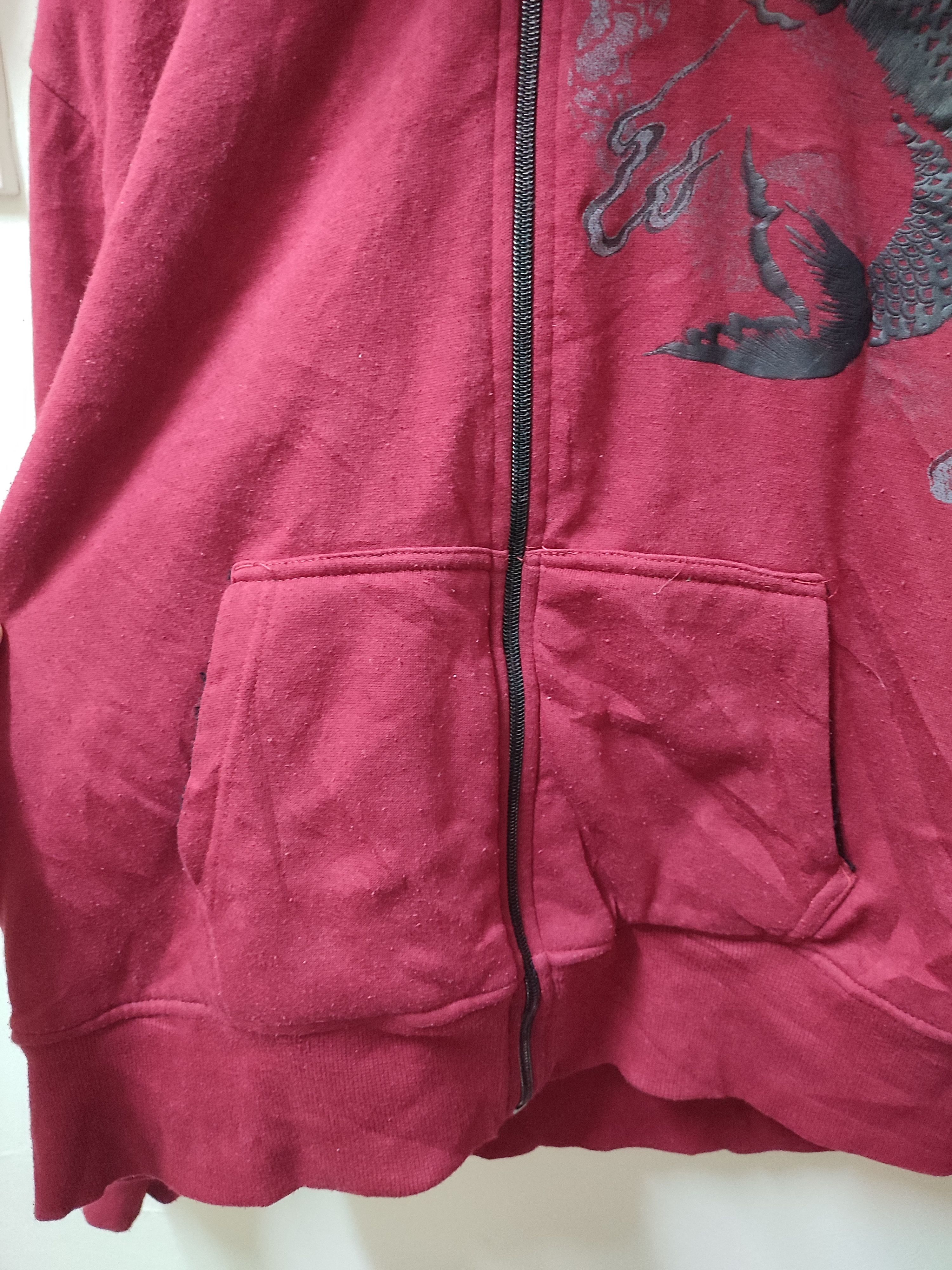 Japanese Brand Fur Sukajan Fish Koi Zip Up Hoodies Size US XL / EU 56 / 4 - 7 Thumbnail