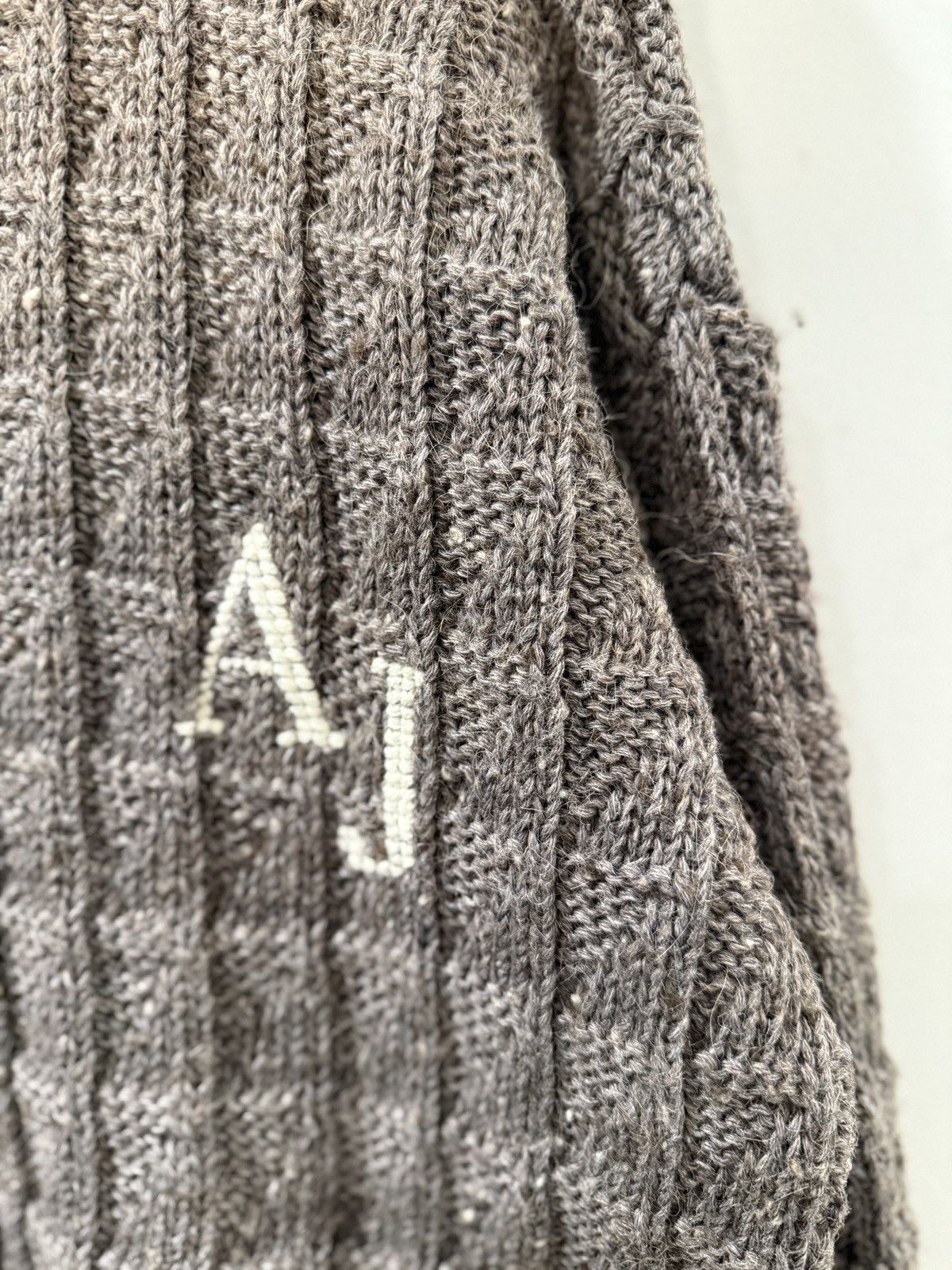 Armani Vintage Armani Jeans AJ Textured Alpaca Blend Knit Sweater Size US XL / EU 56 / 4 - 4 Thumbnail