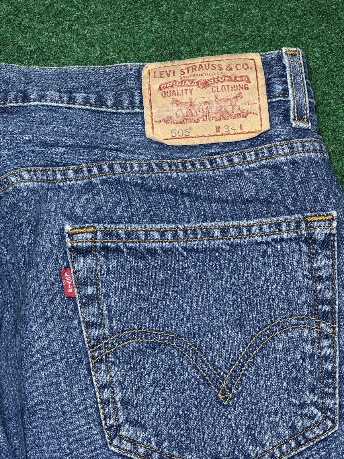 Levi's × Vintage Y2K Levi’s 505 Jorts 34 Skater Grunge Hip Hop Denim Shorts Size US 34 / EU 50 - 2 Thumbnail