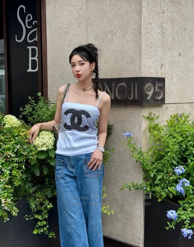 Chanel Chanel 24S black and white striped suspender vest Size XS / US 0-2 / IT 36-38 - 2 Thumbnail
