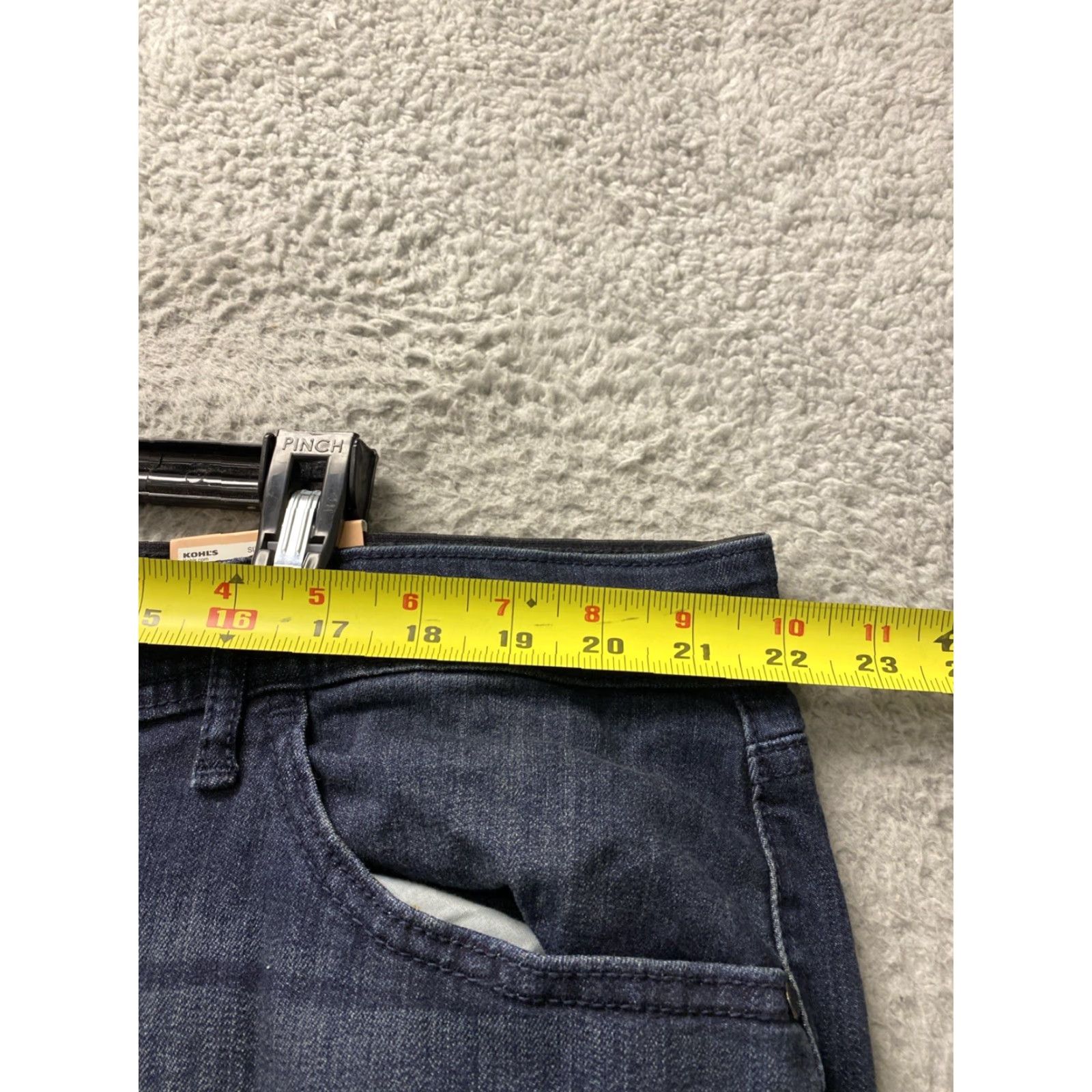 Vintage EVRI Women 24W Short Mid Rise Jegging Stretch Soft Zip Plus Dark Blue Size 30" / US 8 / IT 44 - 5 Thumbnail