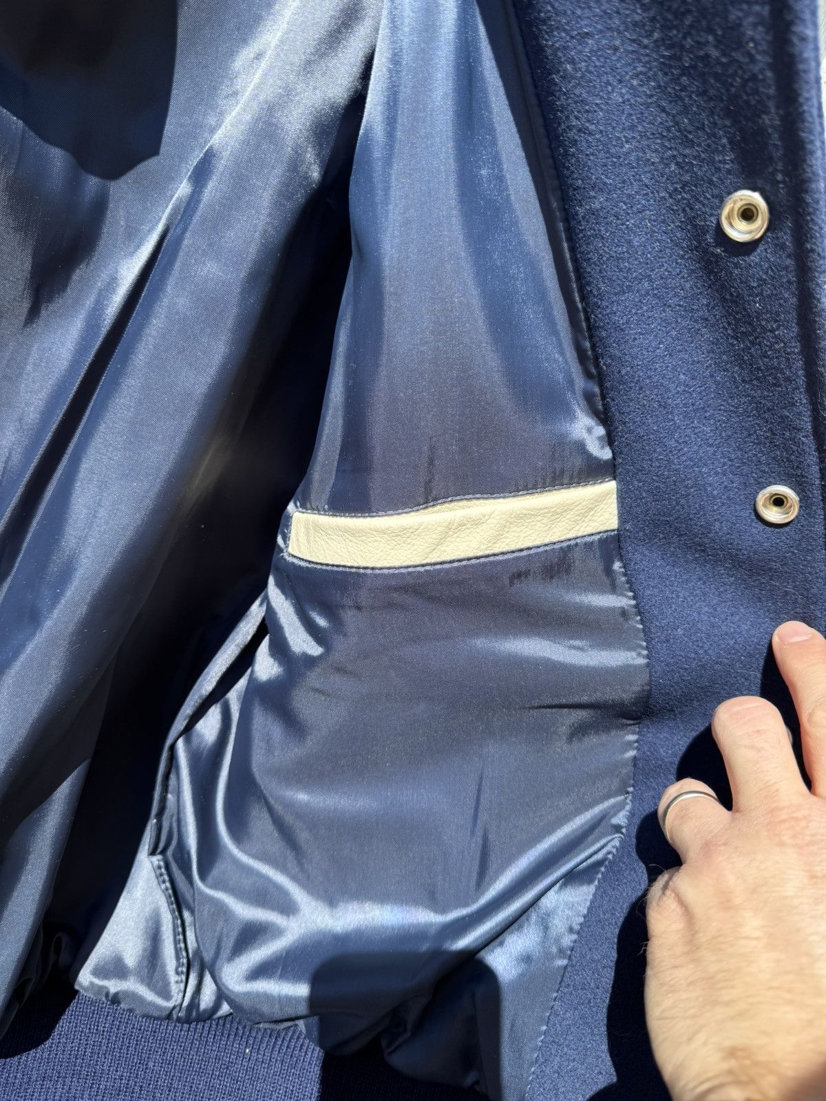 Aime Leon Dore Aimé Leon Dore Golden Bear Navy Wool Varsity Jacket size S Size US S / EU 44-46 / 1 - 5 Thumbnail