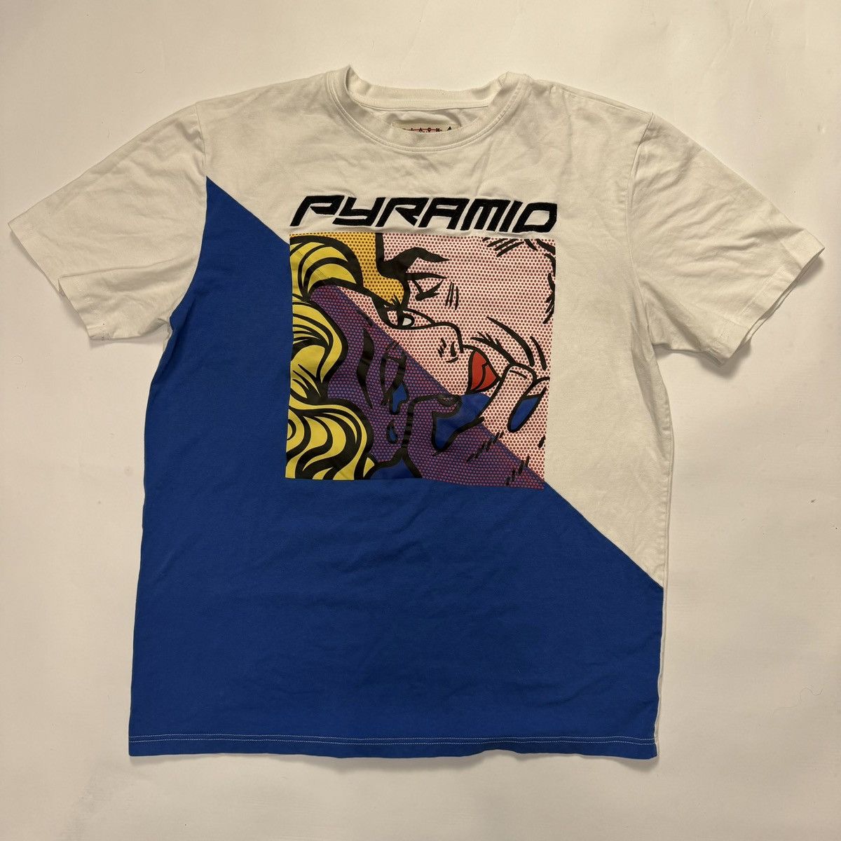 Black Pyramid Black Pyramid Men’s XL Graphic T-Shirt Pop Art Blue White Size US XL / EU 56 / 4 - 1 Thumbnail