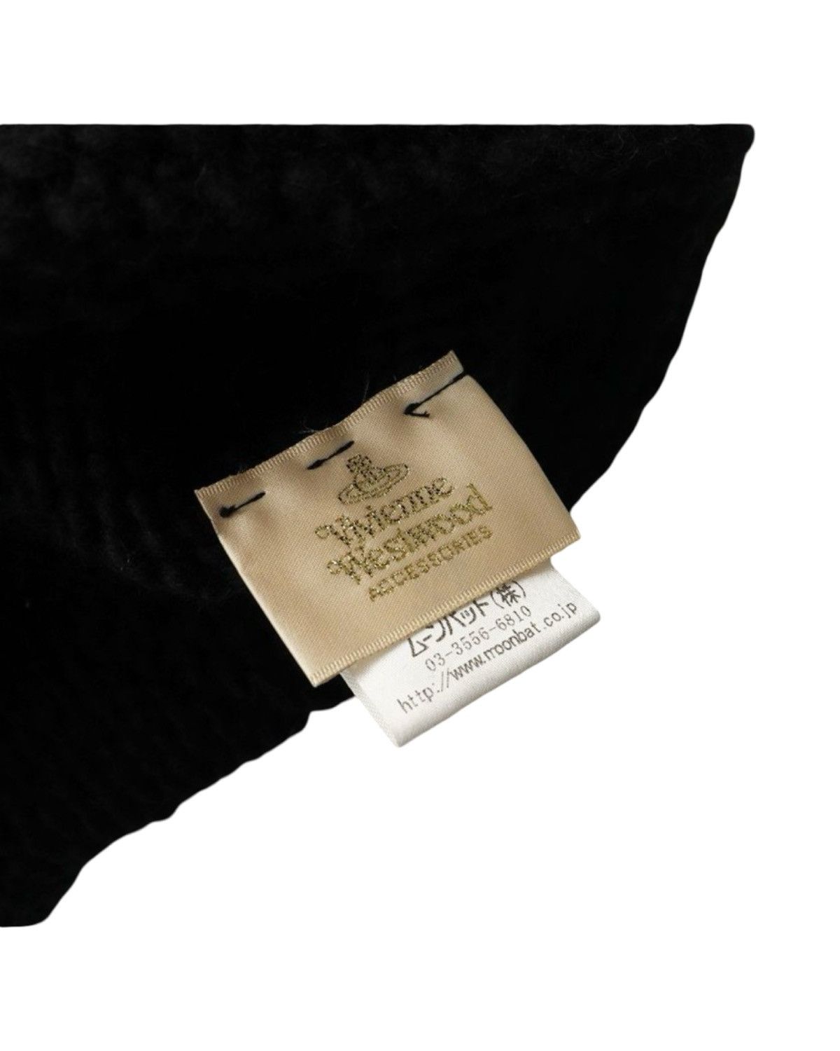 Vivienne Westwood Leather Patch Wool Knit Beanie Size ONE SIZE - 4 Thumbnail