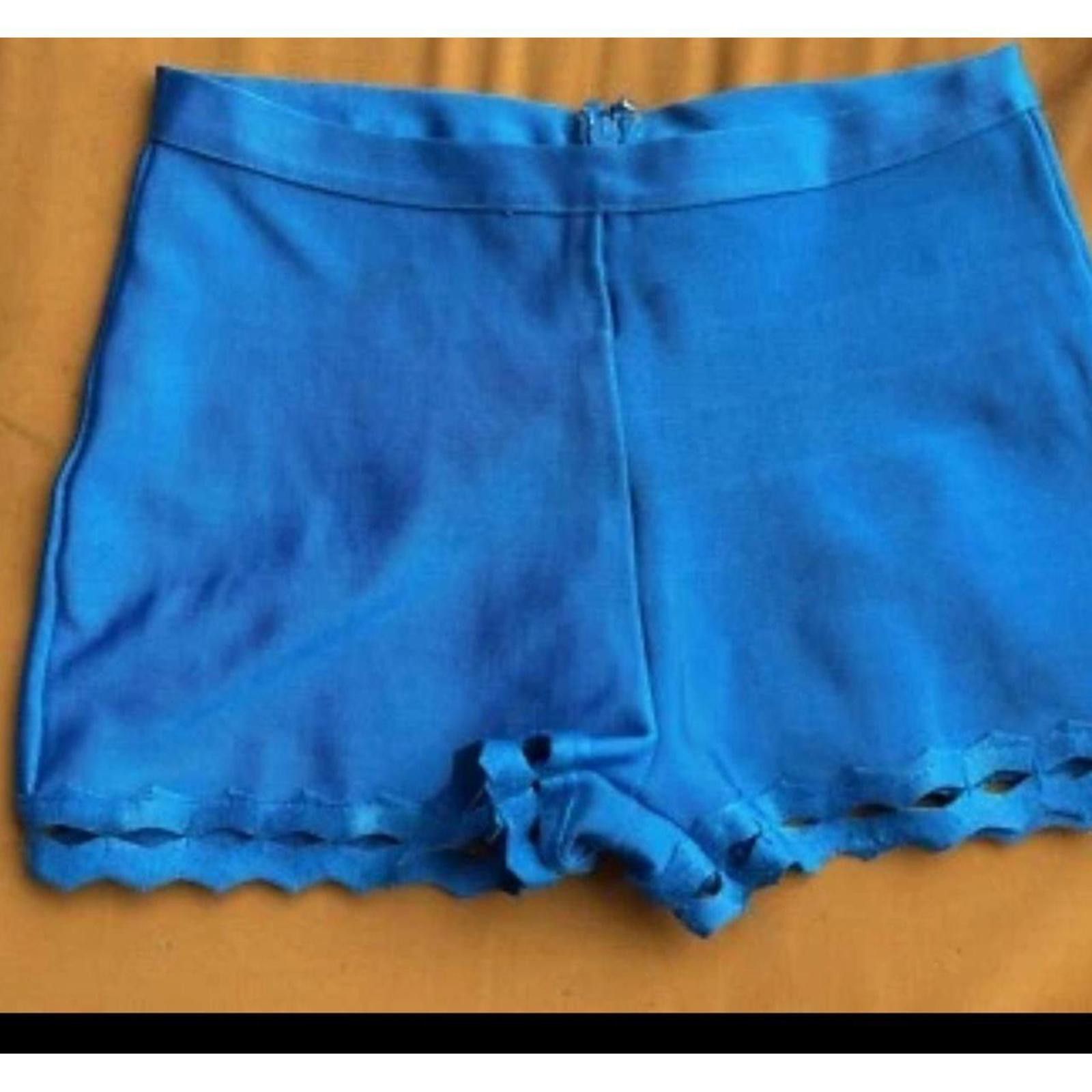 Other Blue lace trim shorts #y2kfashion Size 28" / US 6 / IT 42 - 1 Thumbnail