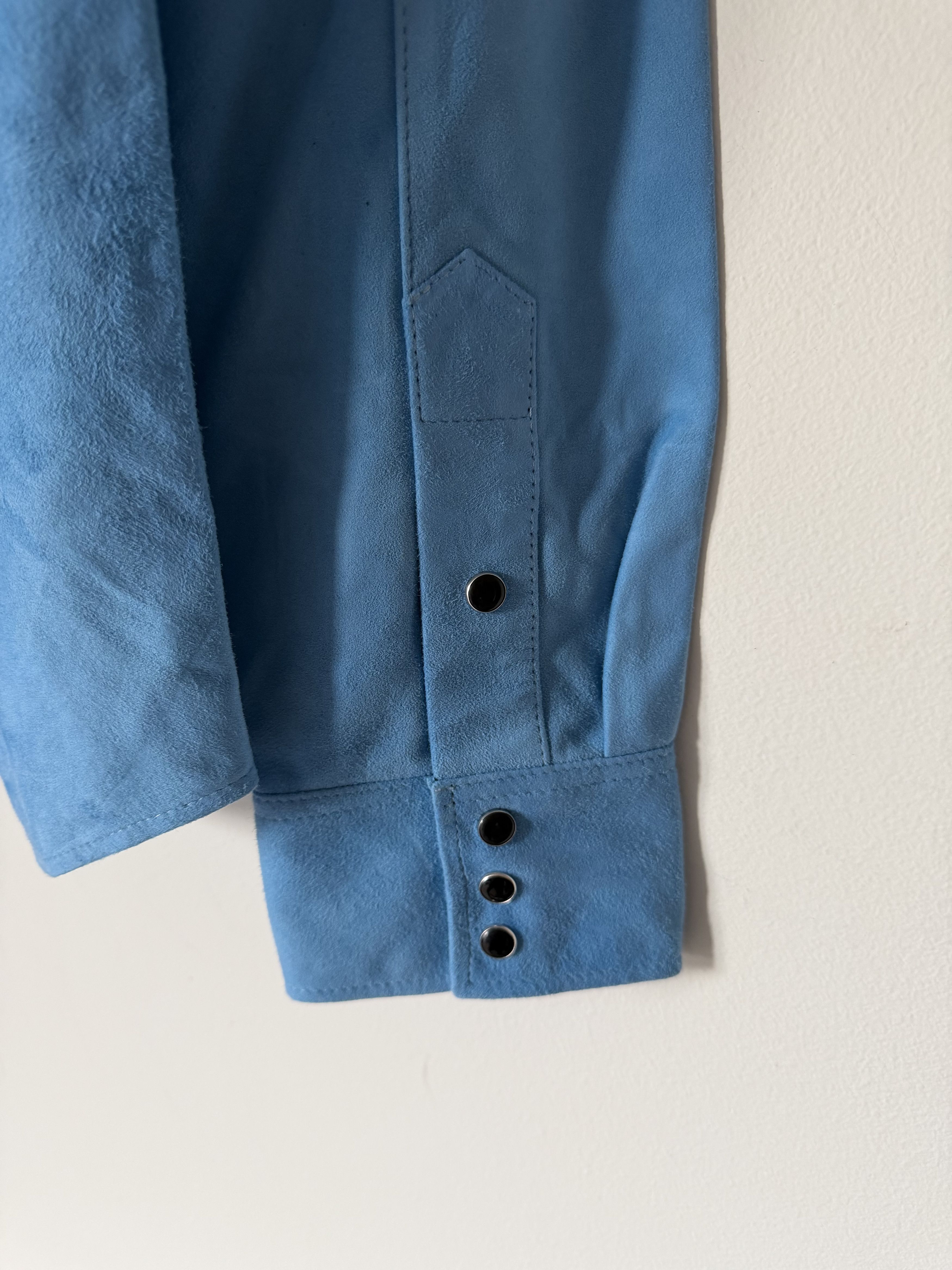 DENIM TEARS Denim Tears Suede Shirt in Blue Size US L / EU 52-54 / 3 - 8 Thumbnail