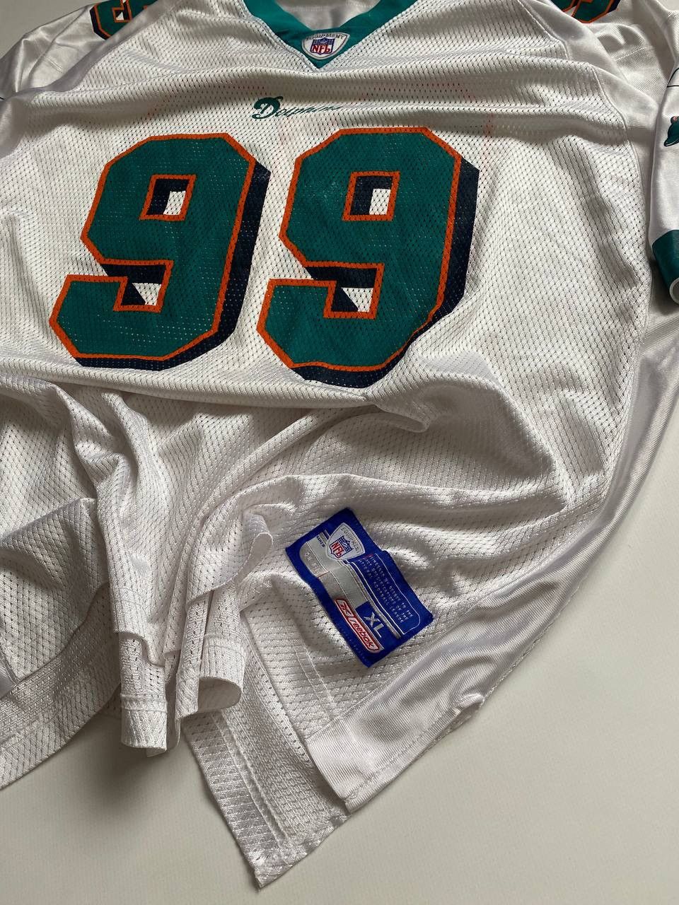 NFL × Vintage Taylor Vintage Reebok Miami Dolphins Jersey Size US XL / EU 56 / 4 - 4 Thumbnail